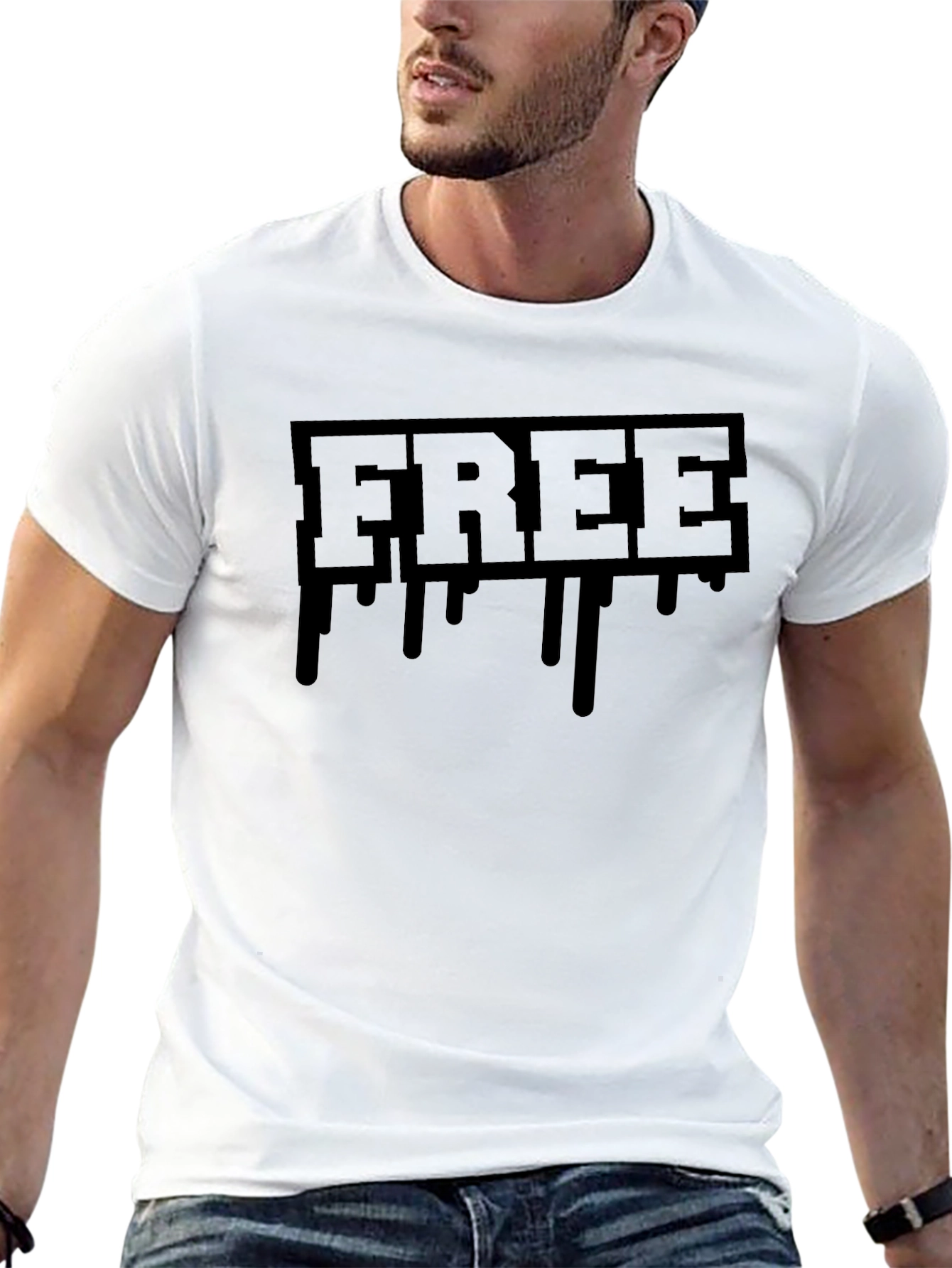 Black Drip FREE Graphic Tee - Streetwear Style