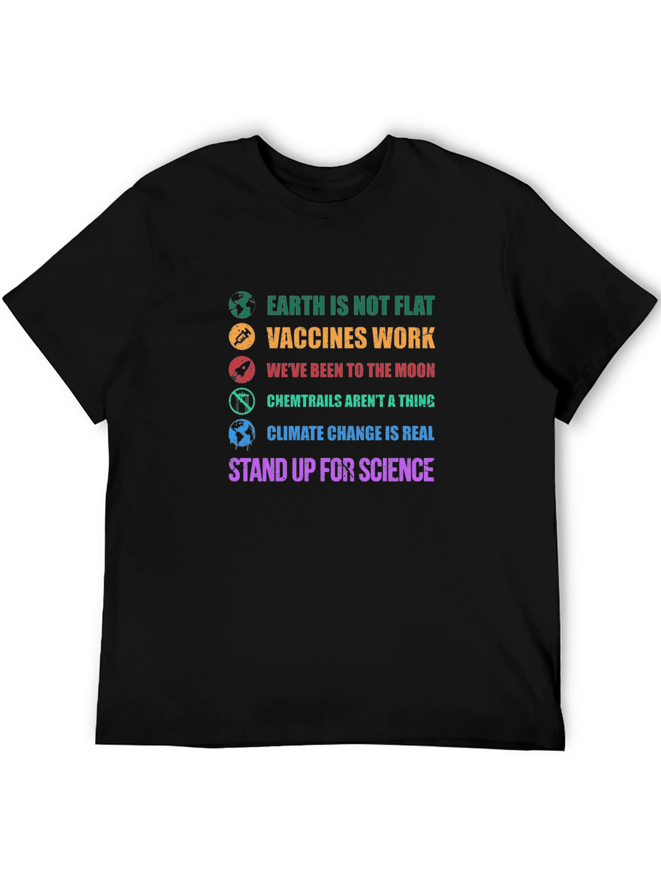 Science Matters T-Shirt: Earth Vaccines Moon Climate