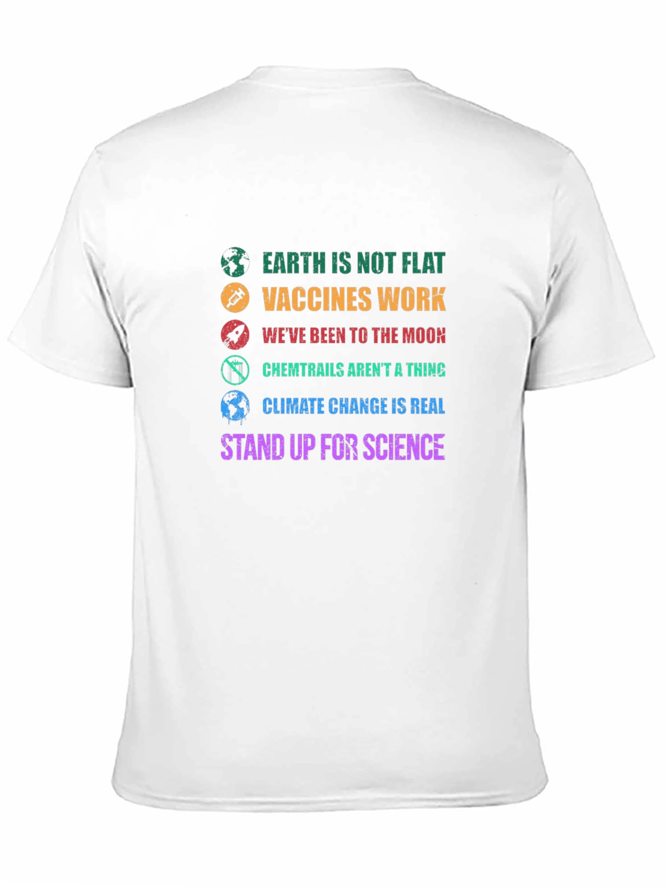 Science Matters T-Shirt: Earth Vaccines Moon Climate