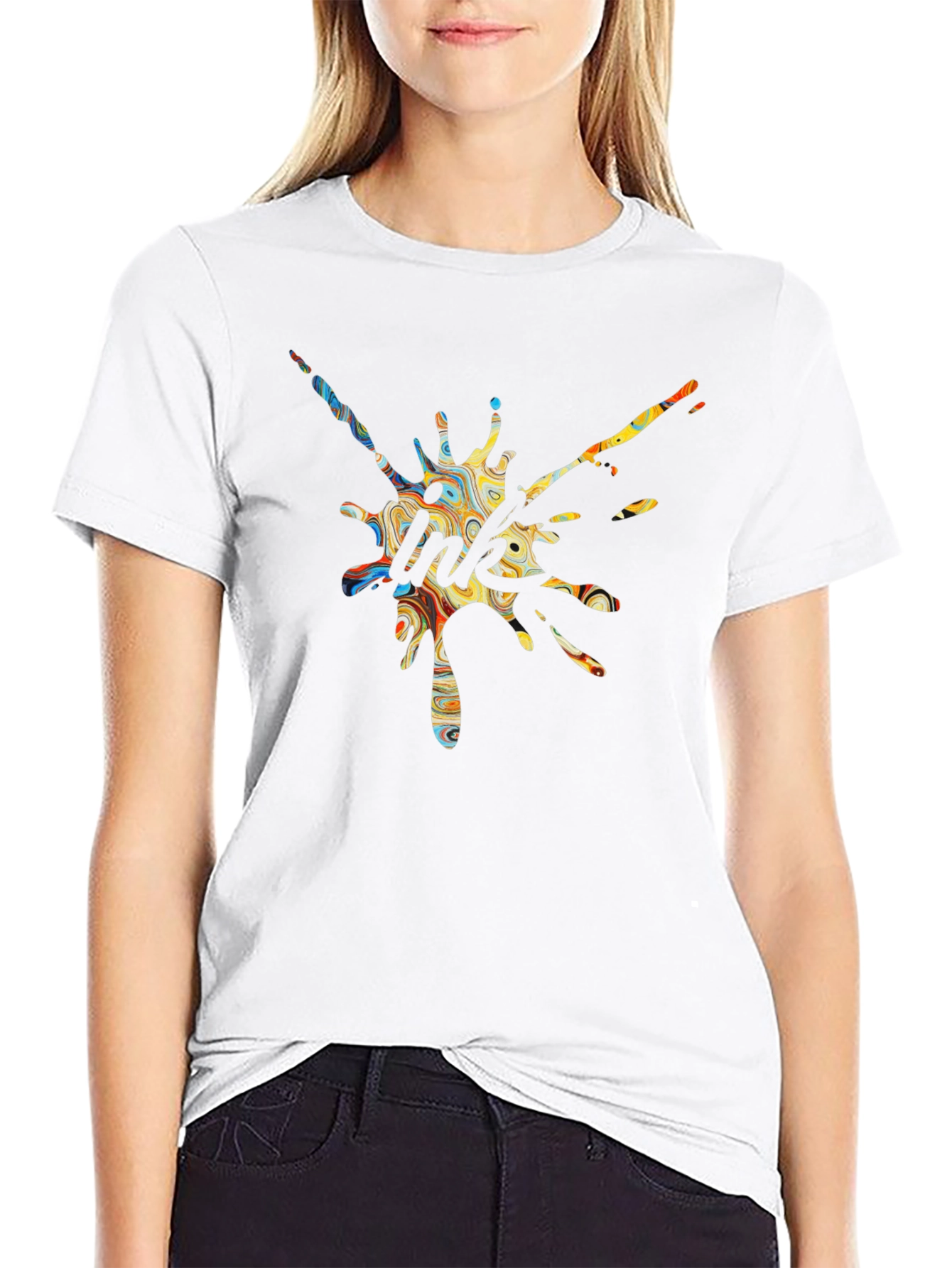 Ink Splash Graphic Tee - Unique Design T-Shirt