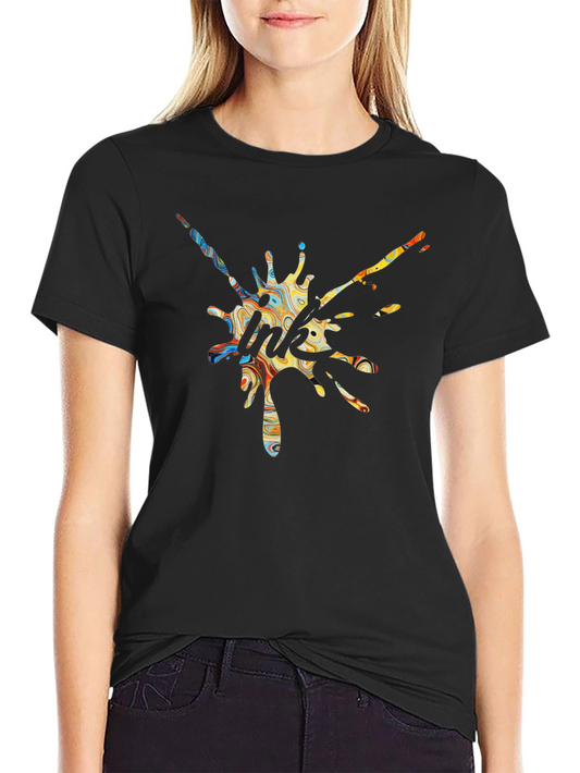 Ink Splash Graphic Tee - Unique Design T-Shirt