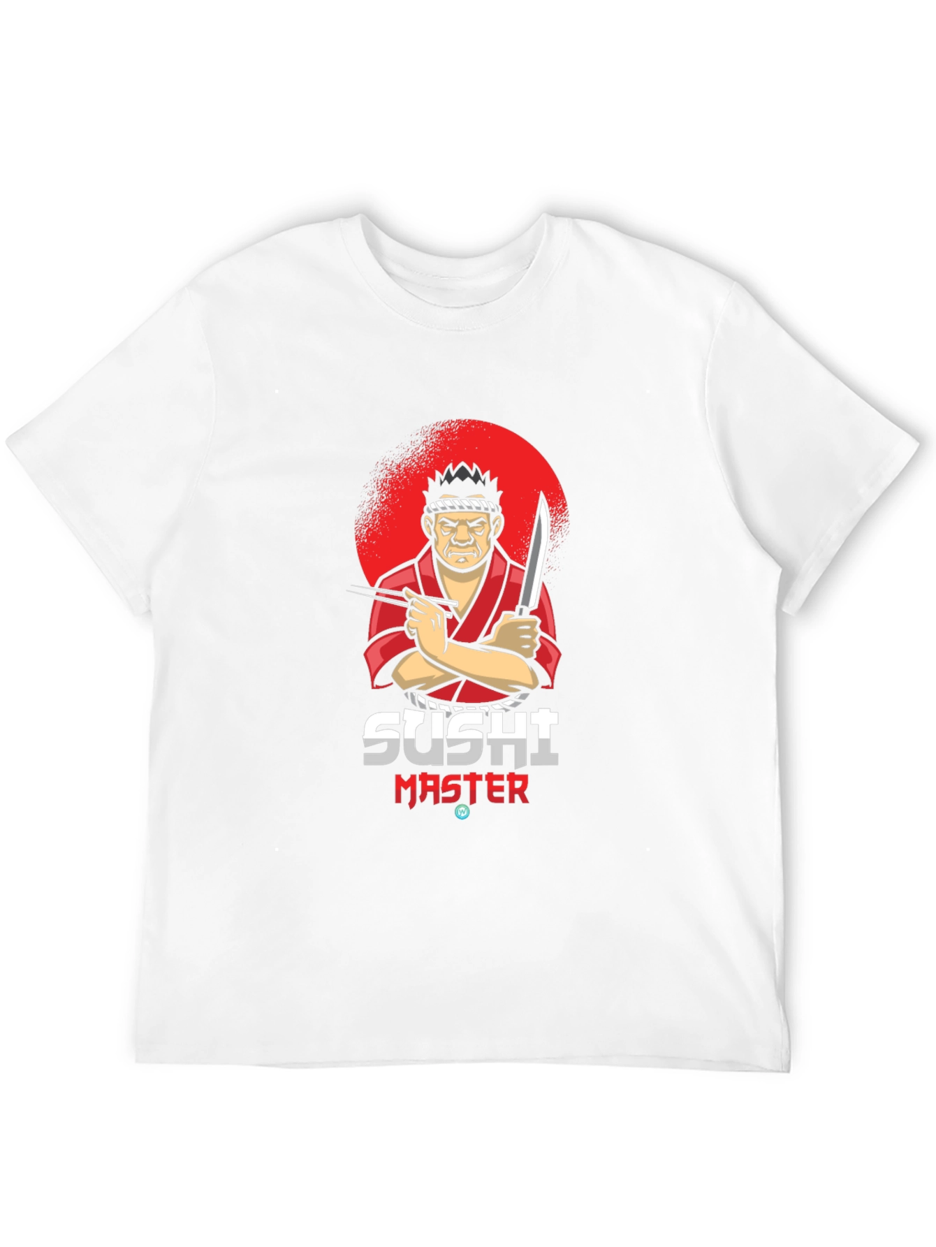 Sushi Master Graphic T-Shirt - Black Crew Neck Tee