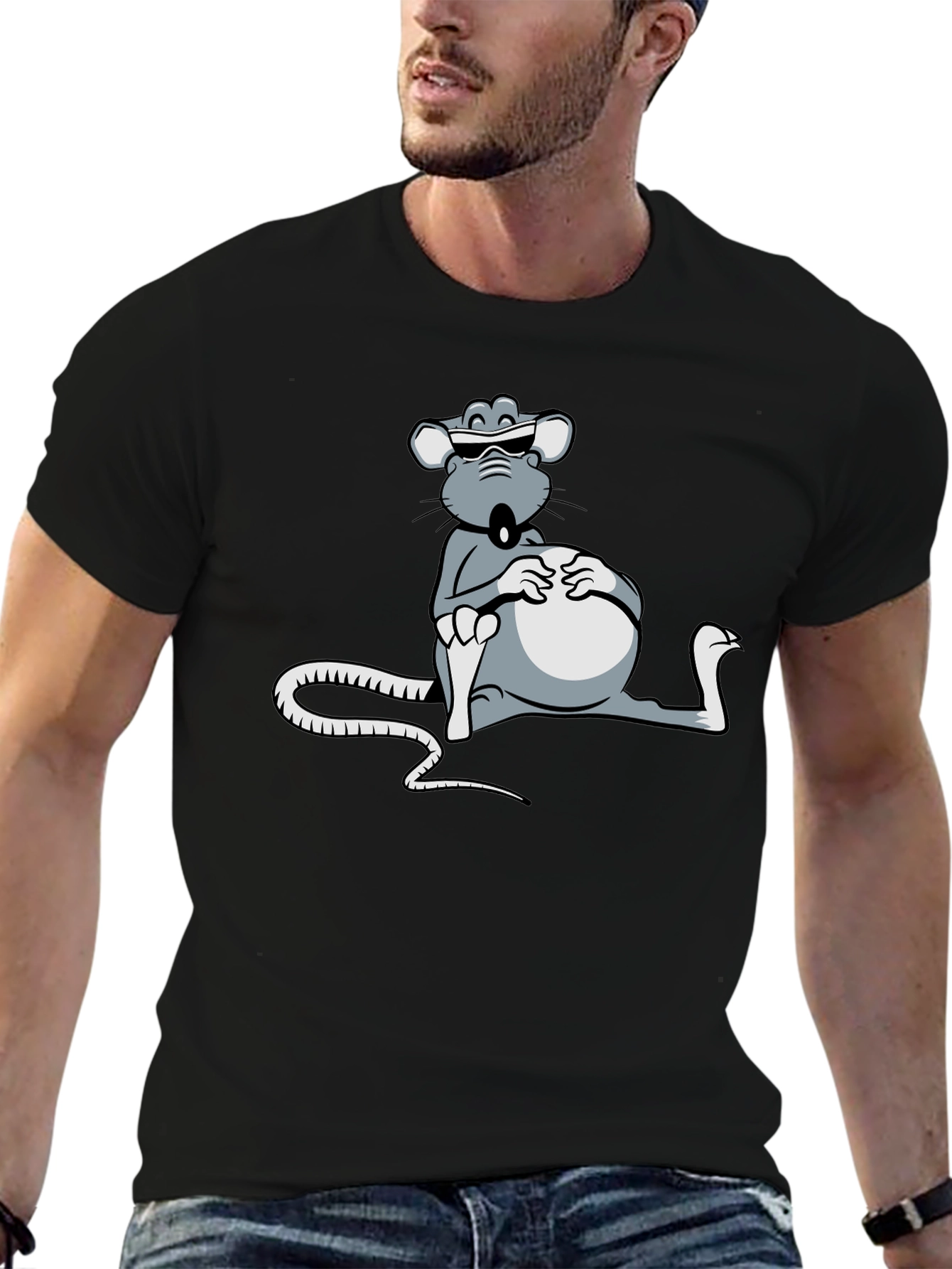 Cool Rat T-Shirt - Relaxed Cartoon Design