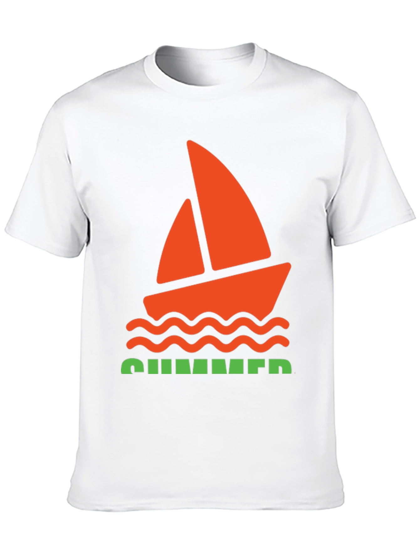 Summer Vibes Graphic Tee - Black Cotton T-Shirt