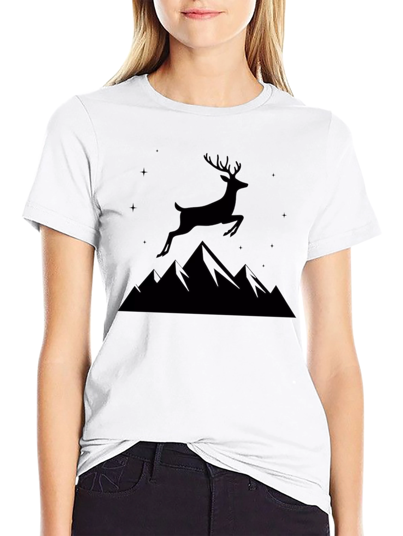 Black Deer Mountain Graphic Tee