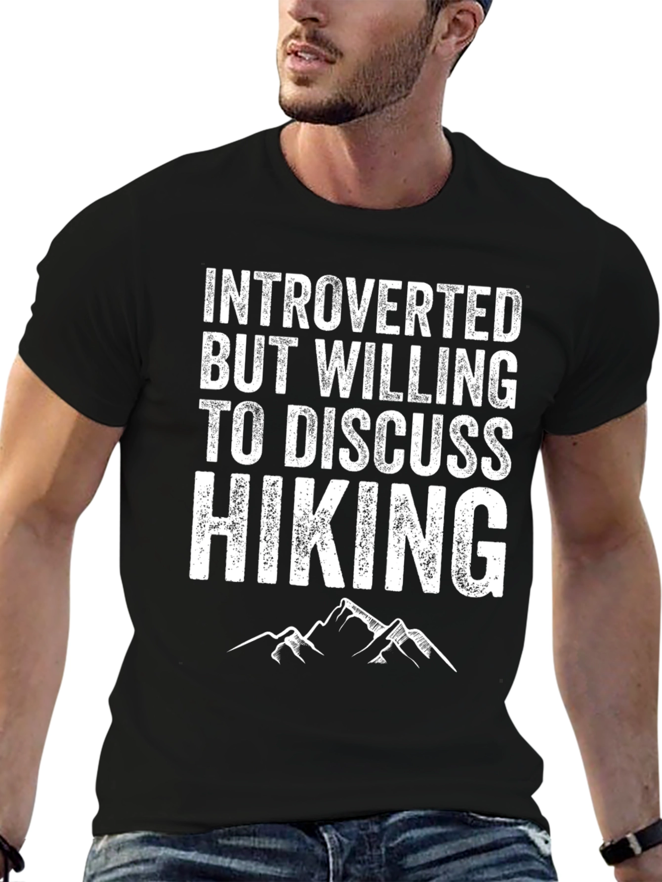 Introverted Hiking Graphic T-Shirt