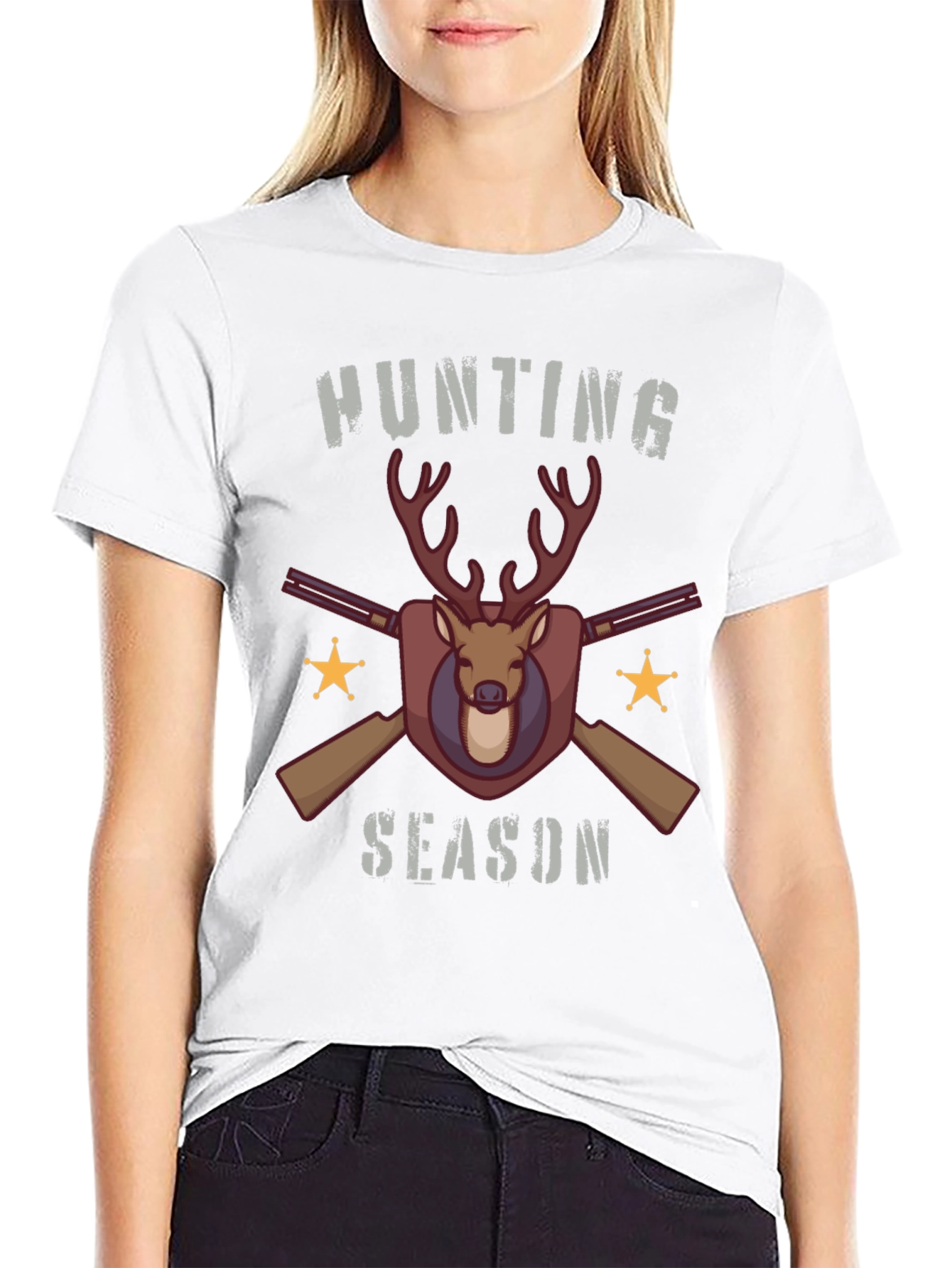 Hunting Season Deer & Guns Graphic T-Shirt