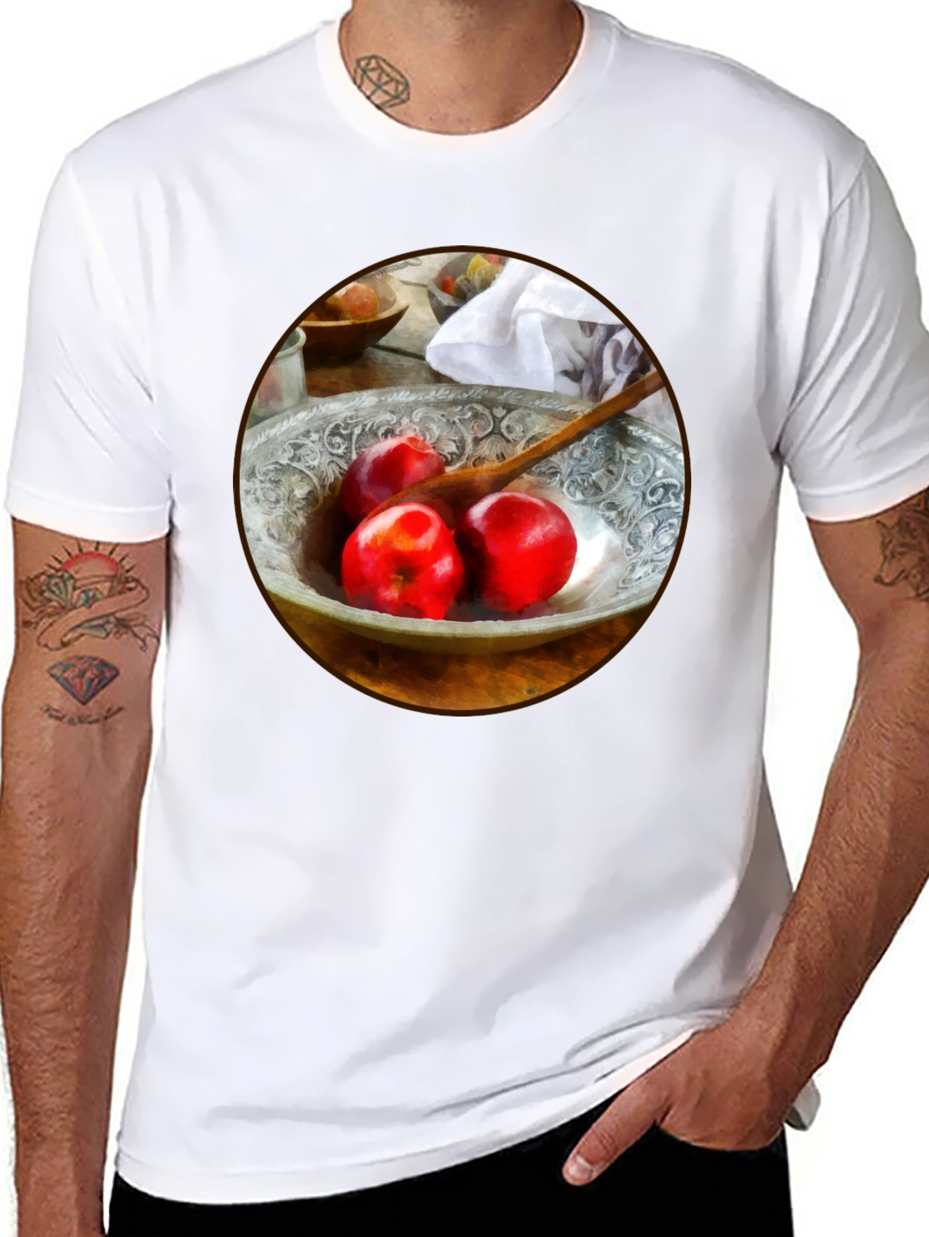 Artistic Apples T-Shirt - Unique Foodie Fashion