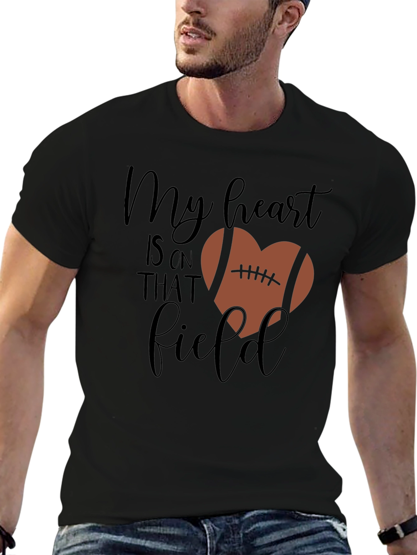 My Heart Is On That Field Football Heart Shirt