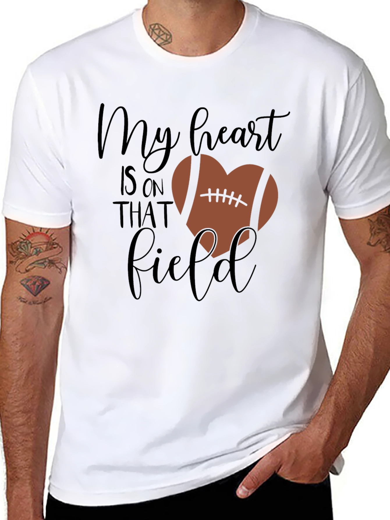 My Heart Is On That Field Football Heart Shirt