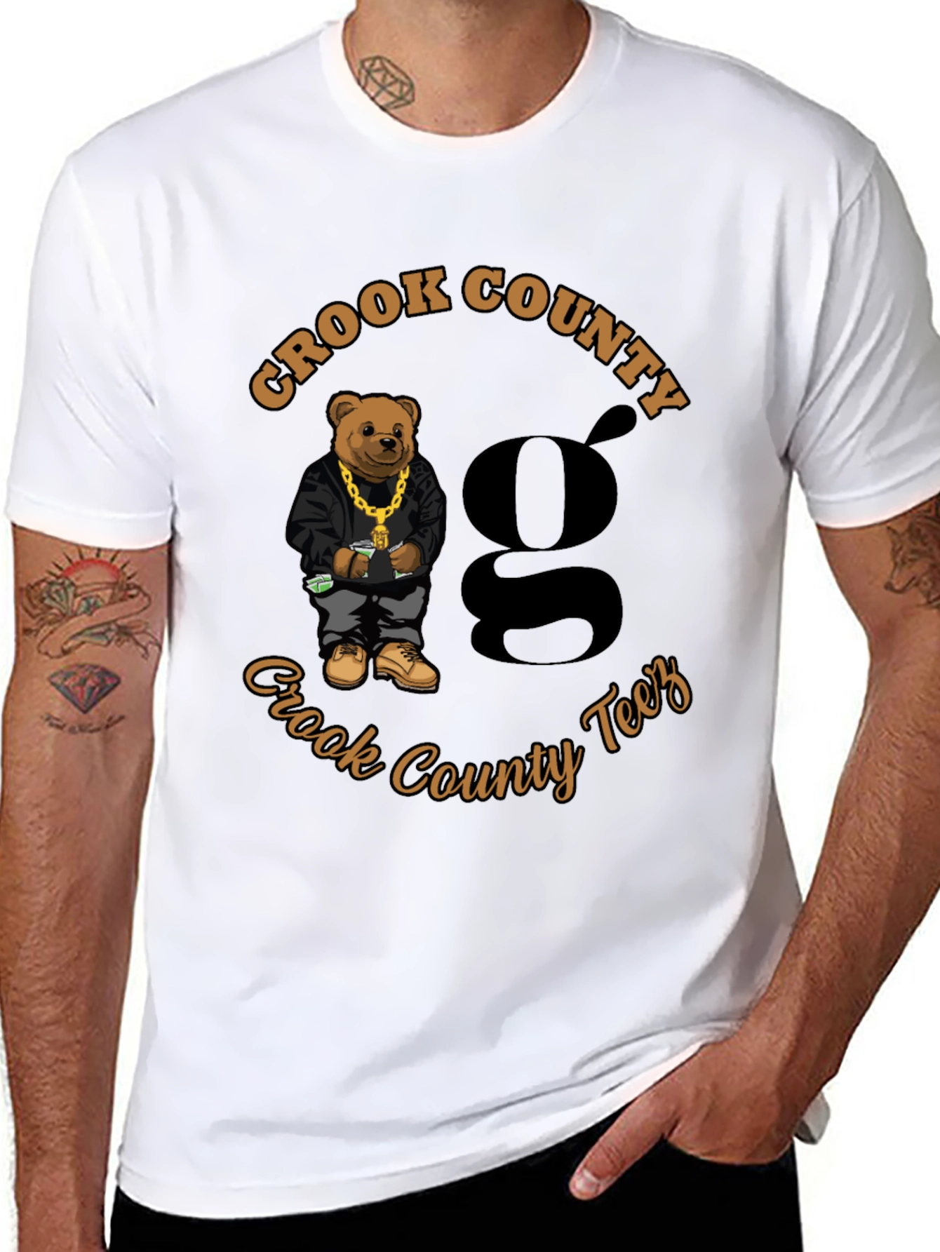 Crook County Teez Black Graphic T-Shirt