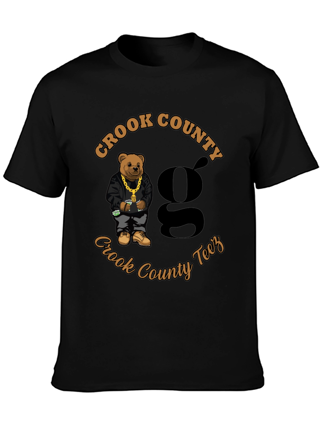 Crook County Teez Black Graphic T-Shirt