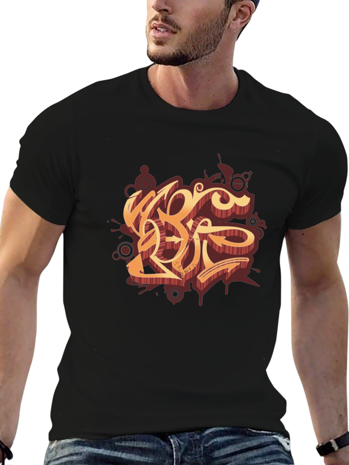 Cool Graphic Tee - Urban Style Black T-Shirt