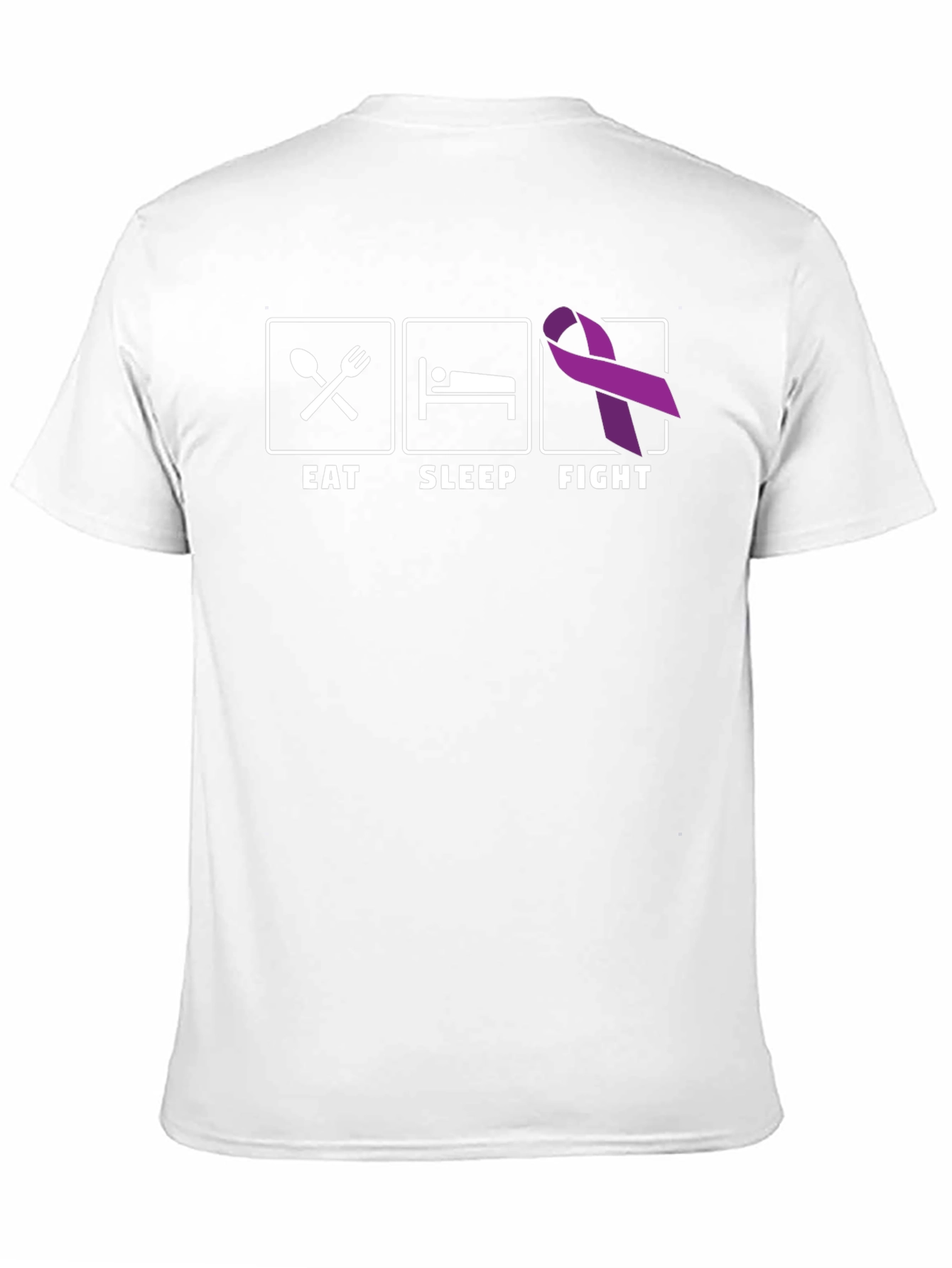 Eat Sleep Fight T-Shirt: Epilepsy Awareness Ribbon