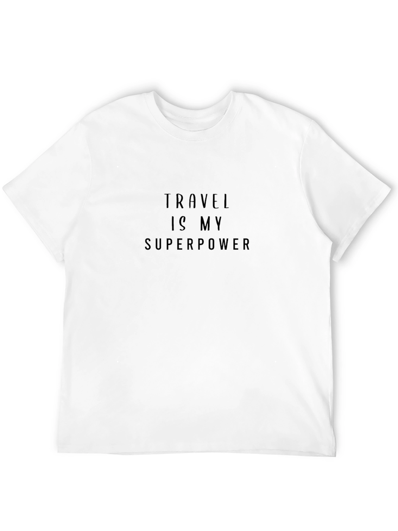Travel is My Superpower Black T-Shirt
