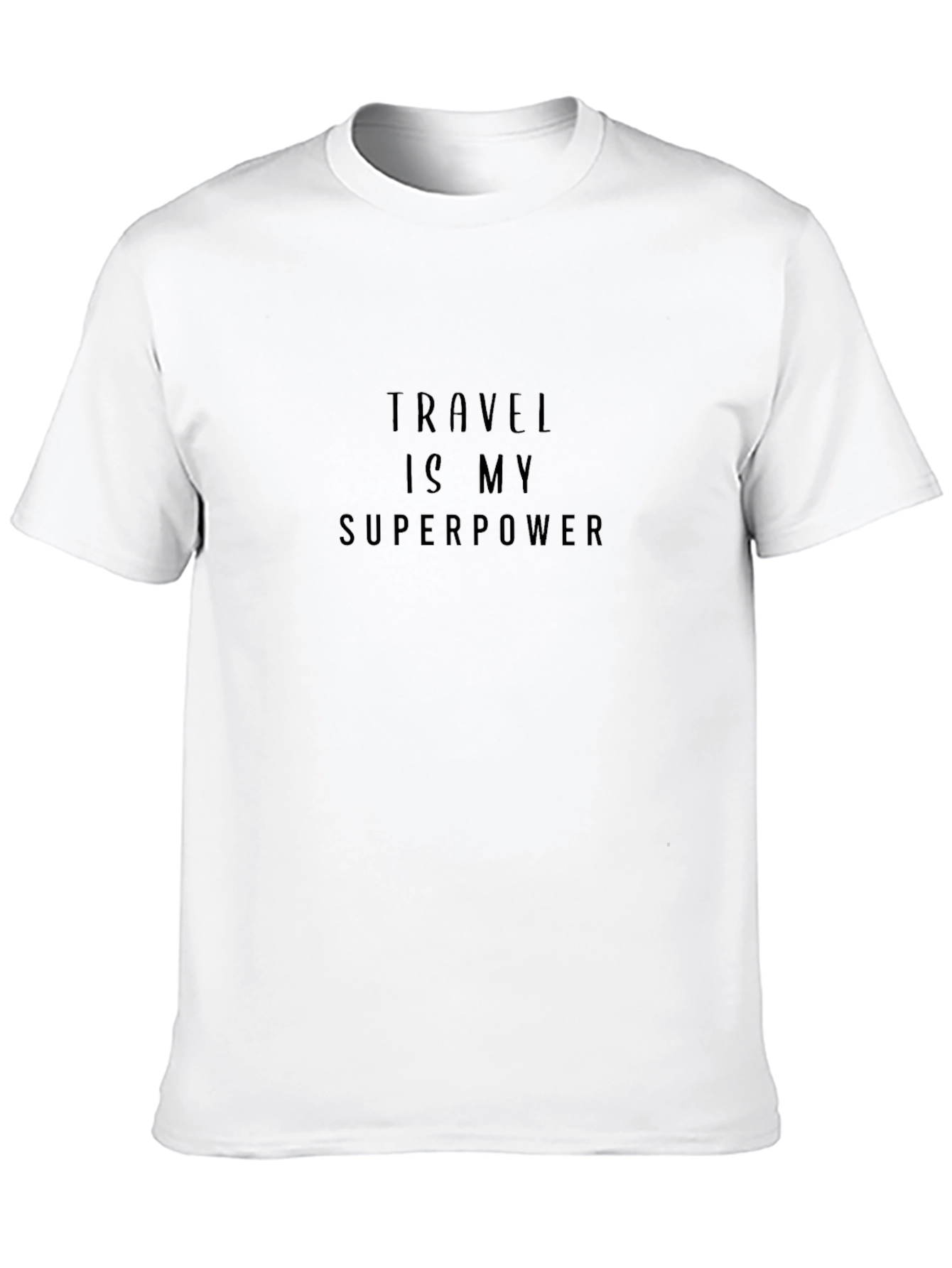 Travel is My Superpower Black T-Shirt