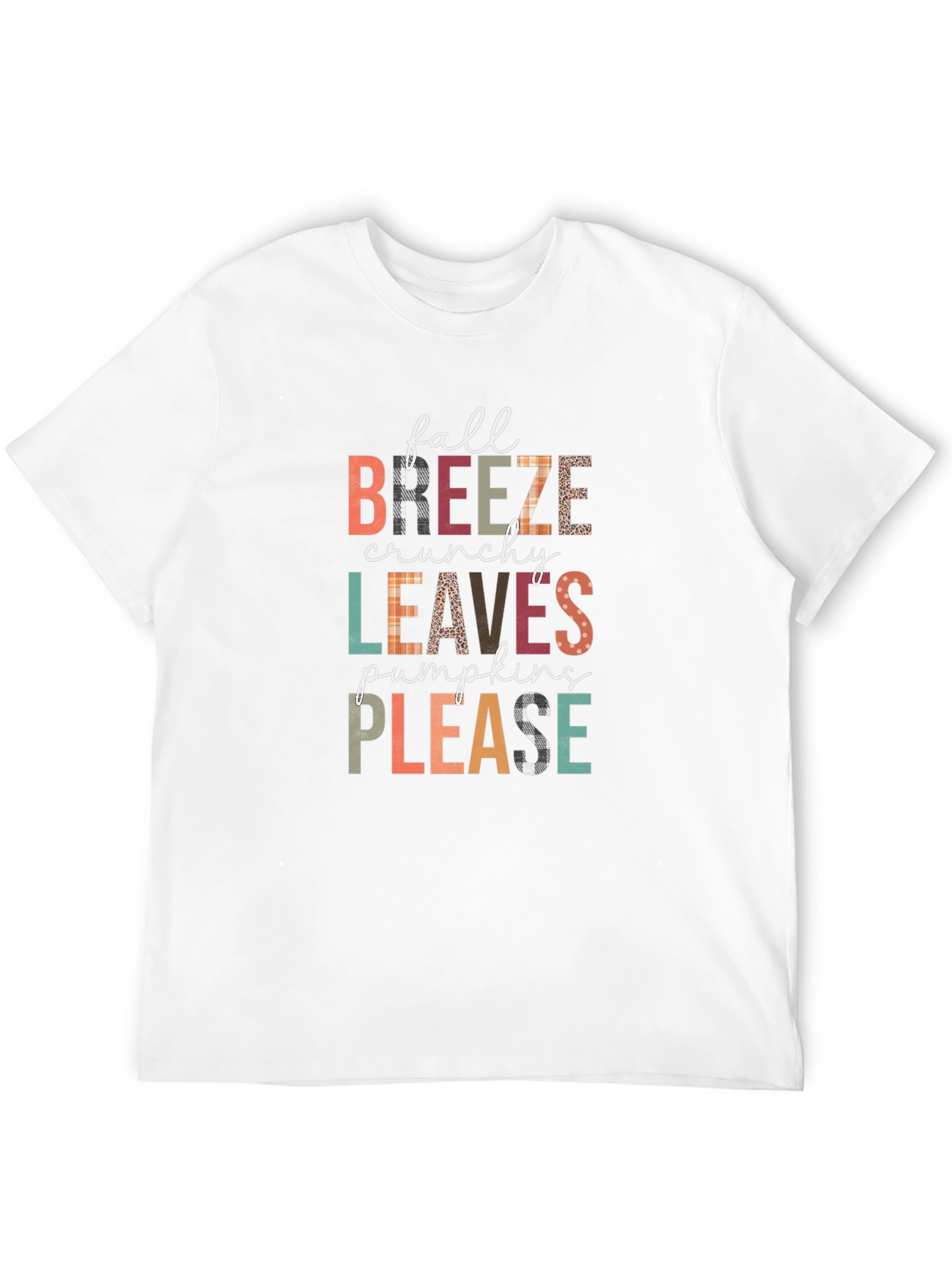 Fall Breeze Leaves Pumpkins Please T-Shirt
