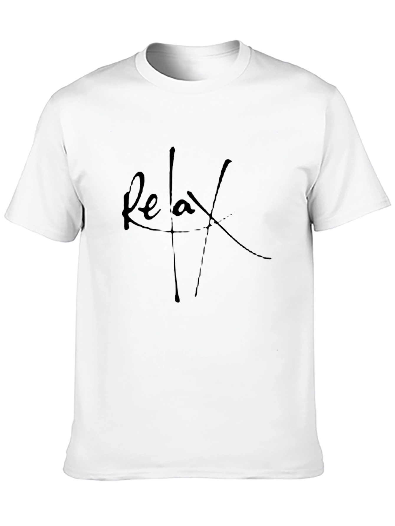 Relax Graphic Print Black T-Shirt for Men