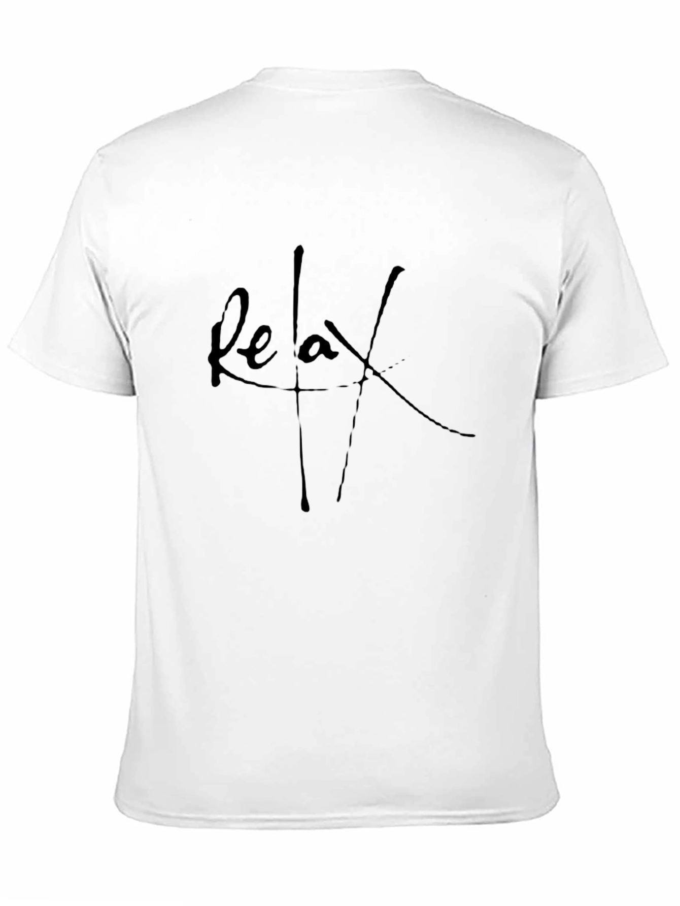Relax Graphic Print Black T-Shirt for Men