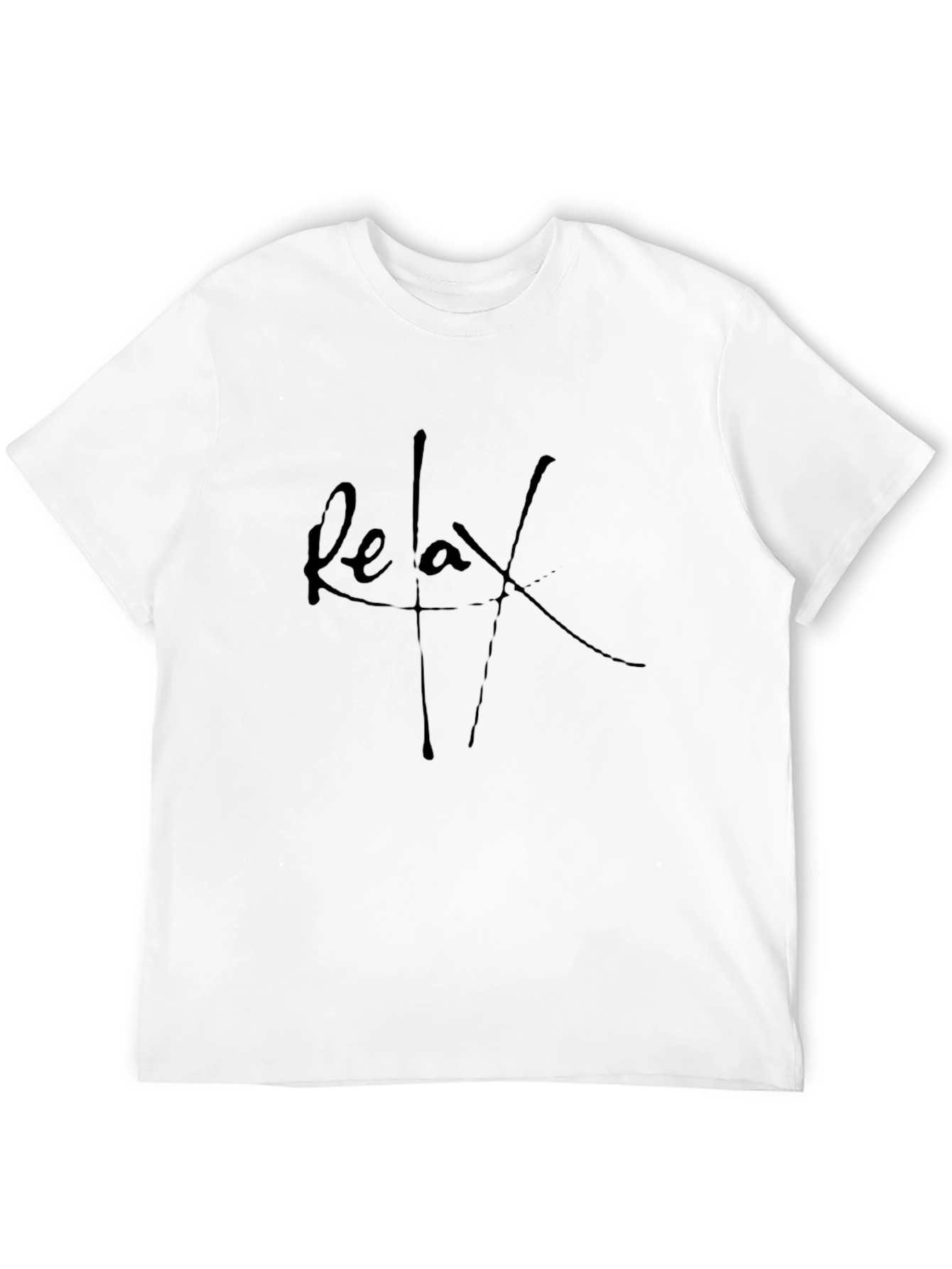 Relax Graphic Print Black T-Shirt for Men