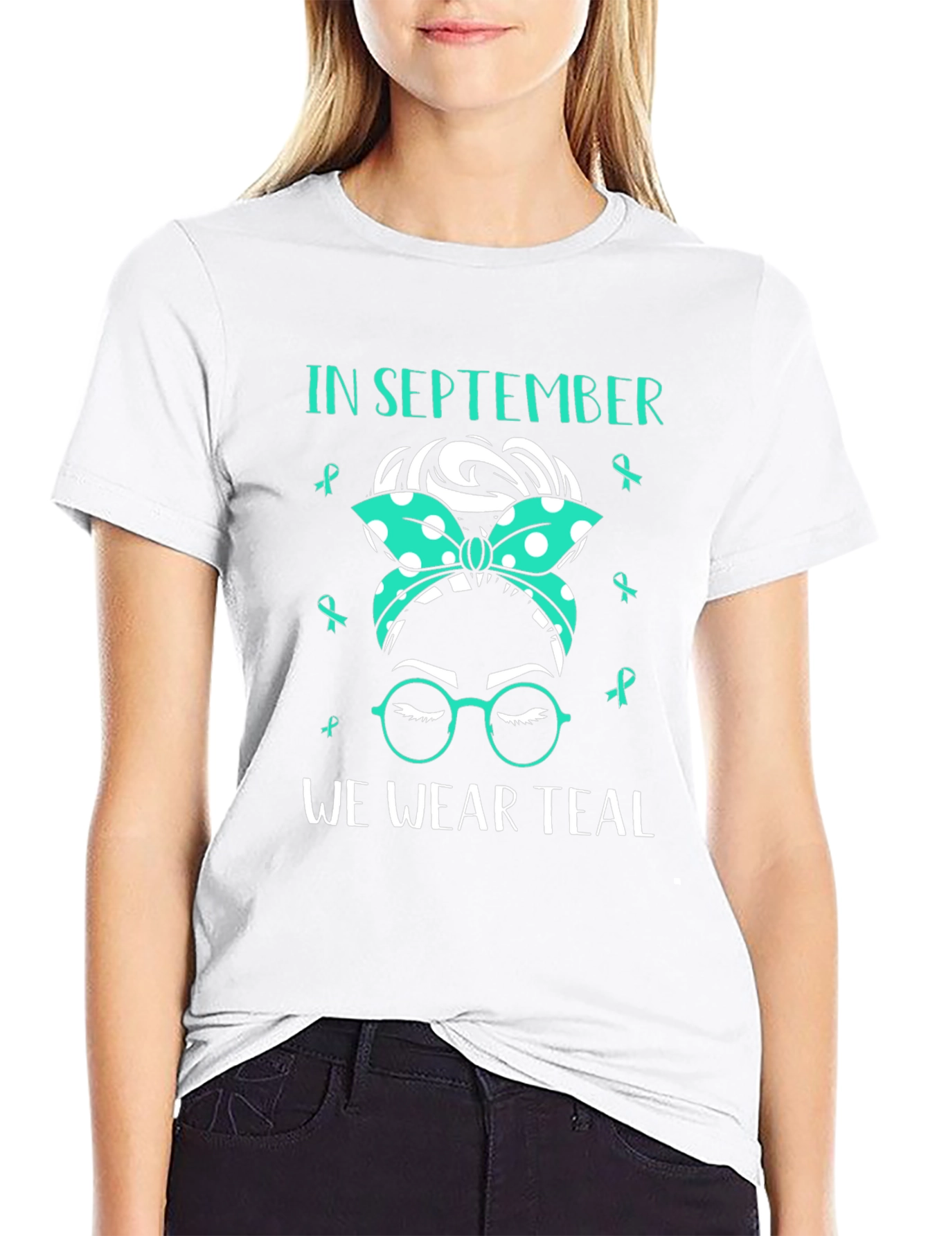 September Teal Awareness Ribbon T-Shirt