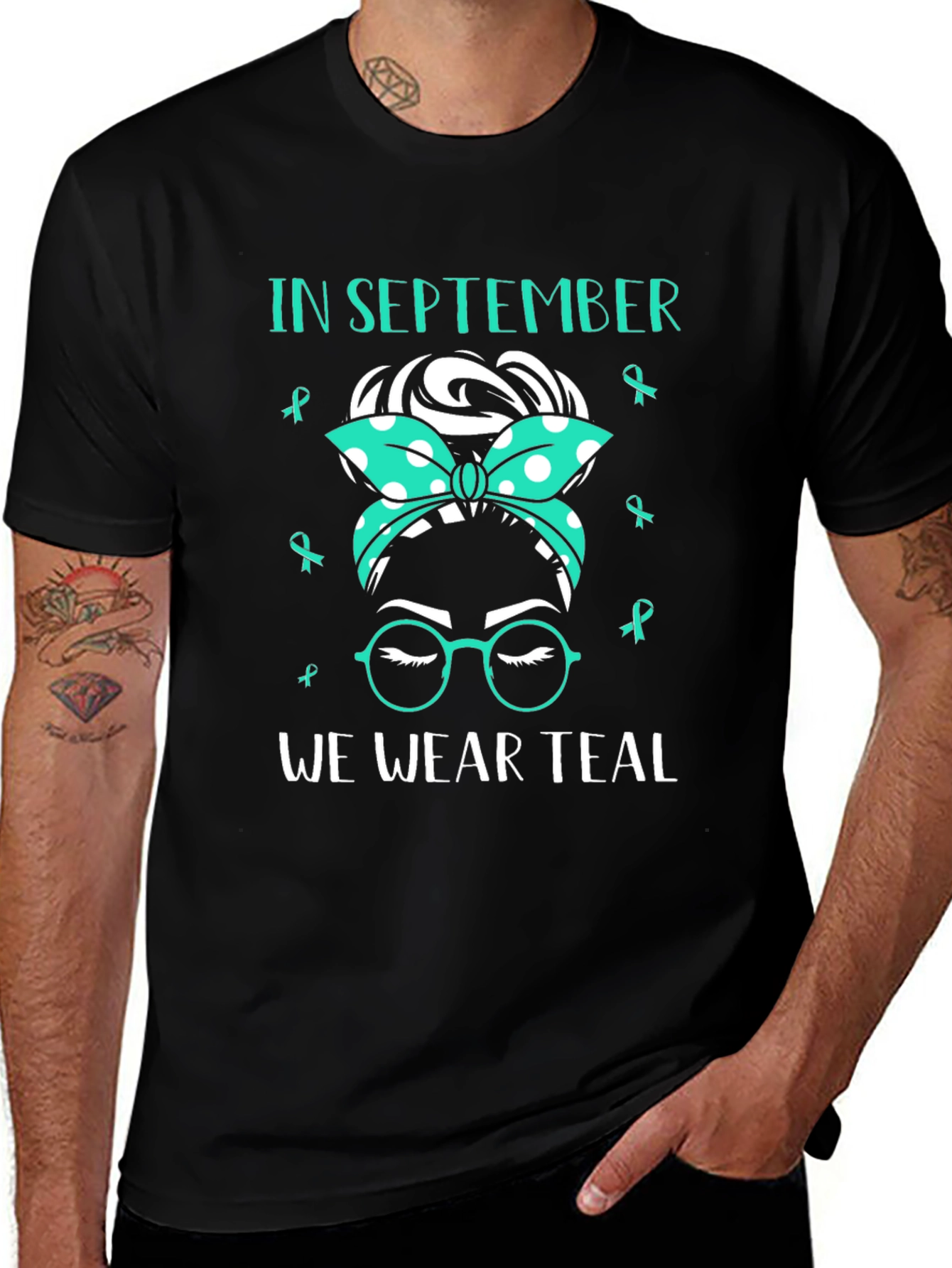 September Teal Awareness Ribbon T-Shirt