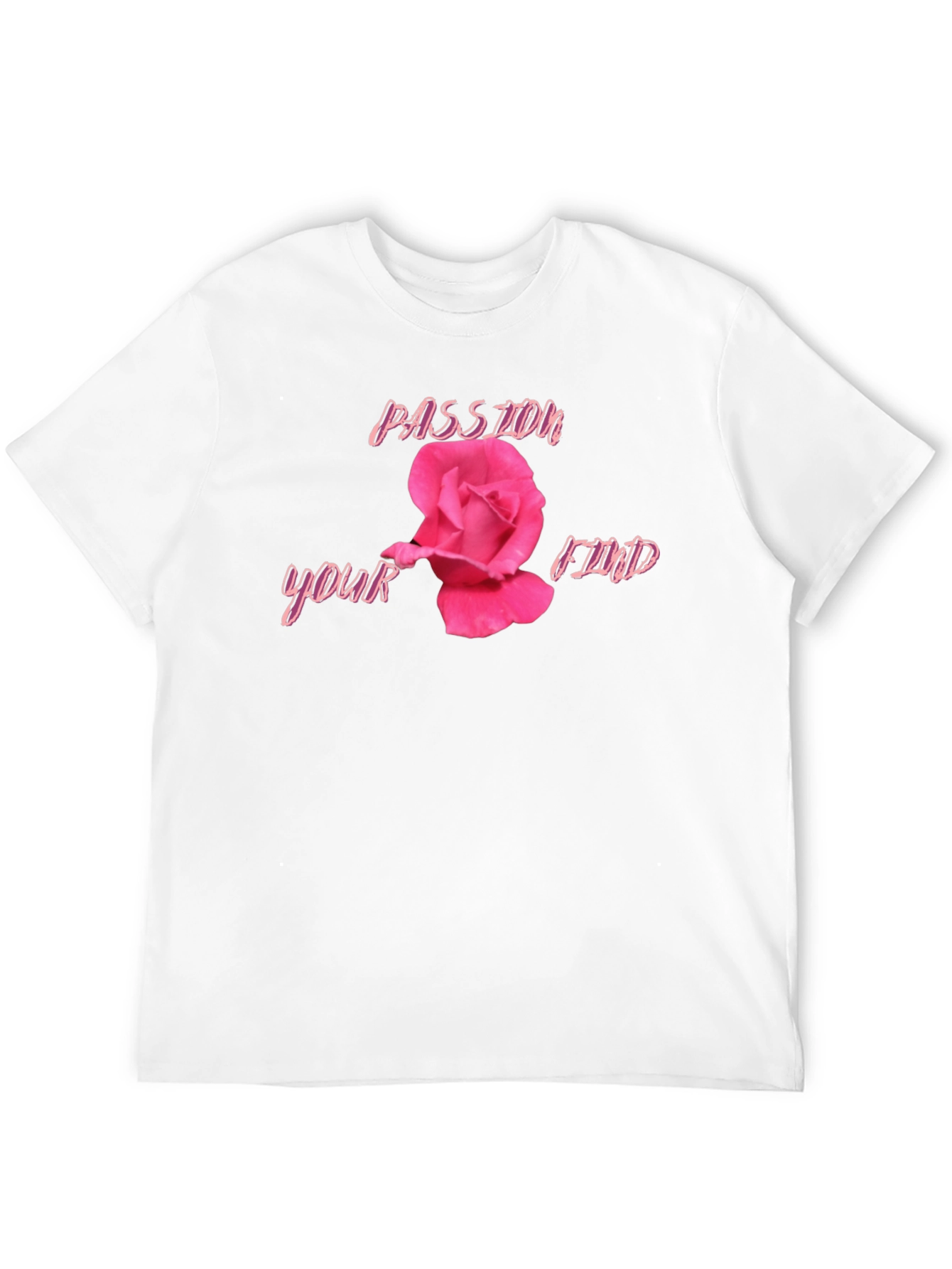Passion Find Rose Black T-Shirt