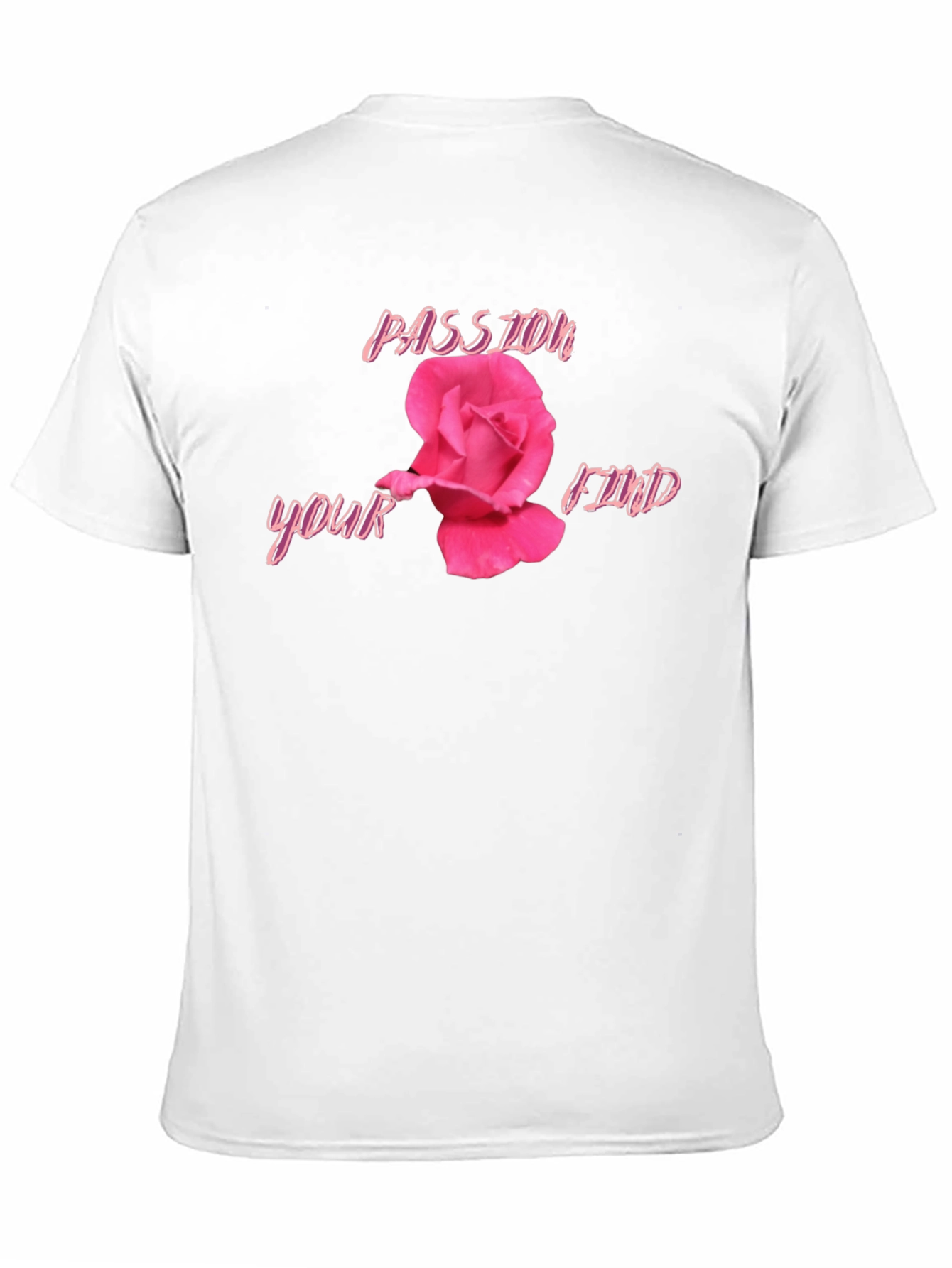 Passion Find Rose Black T-Shirt
