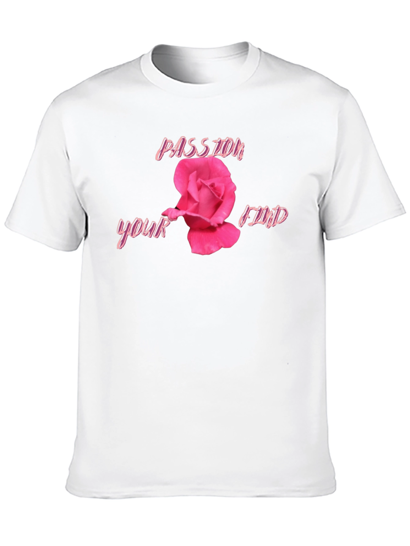 Passion Find Rose Black T-Shirt