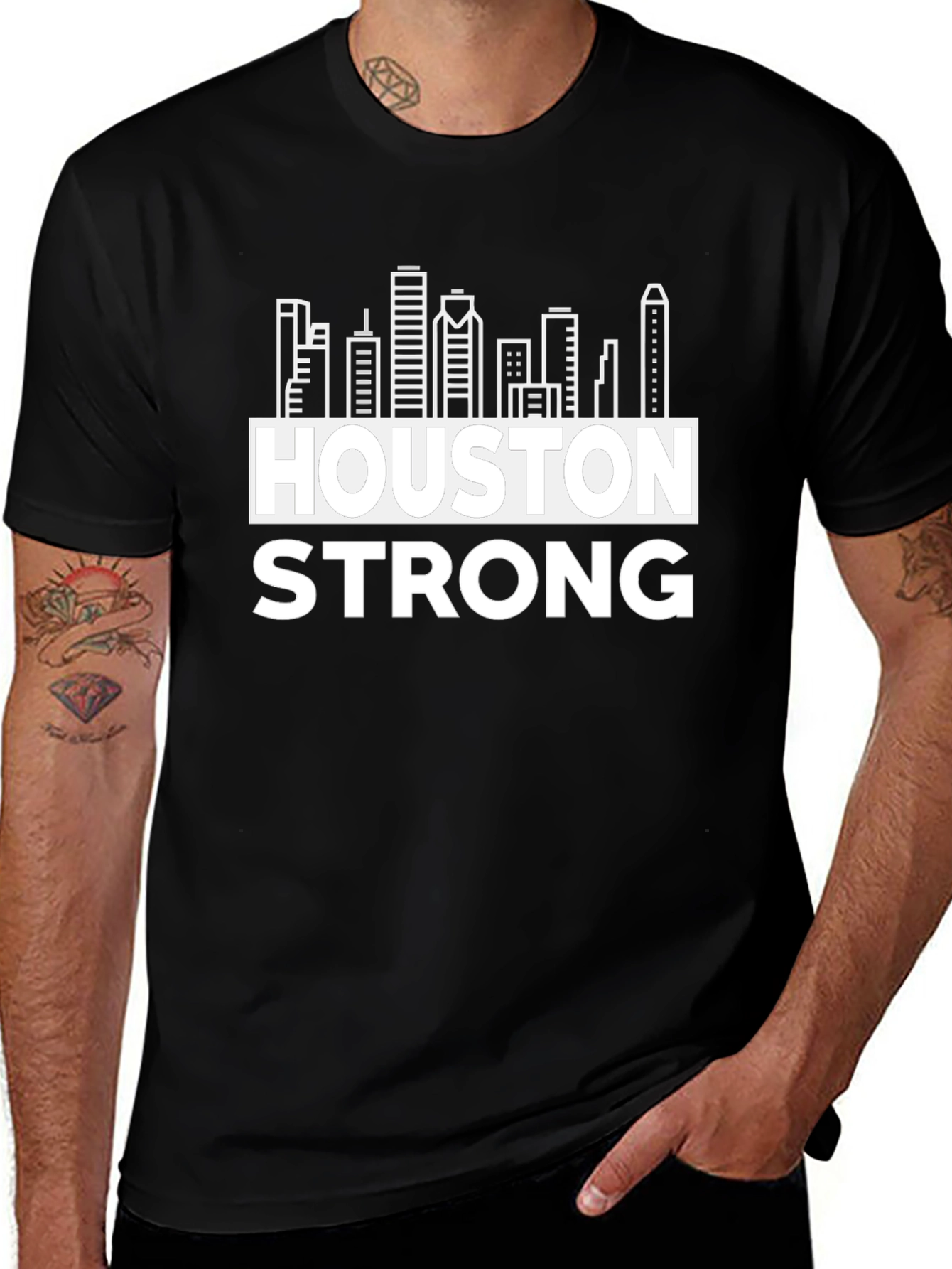 Houston Strong T-Shirt - City Skyline Design