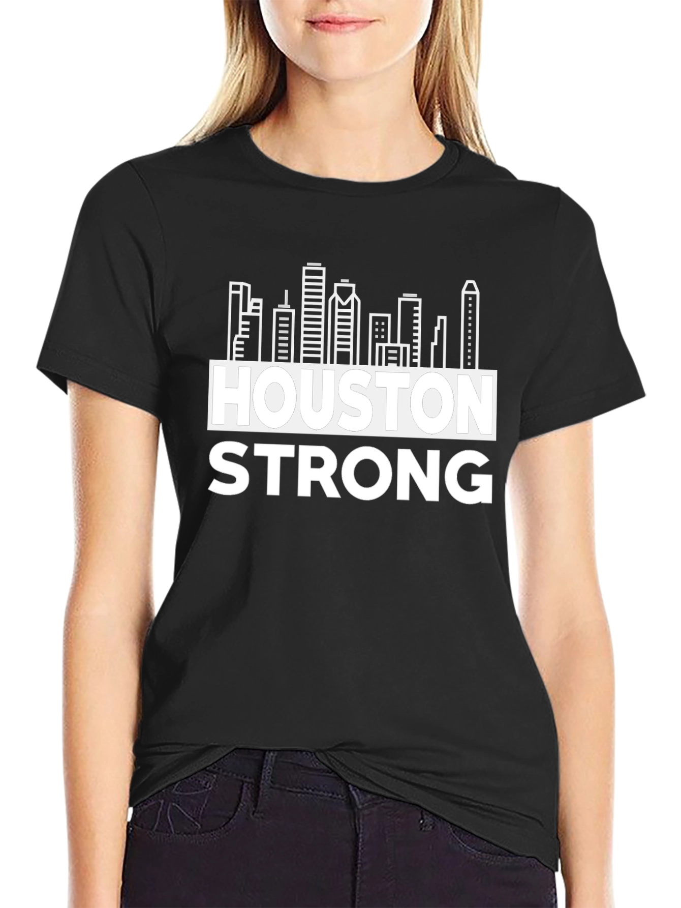 Houston Strong T-Shirt - City Skyline Design