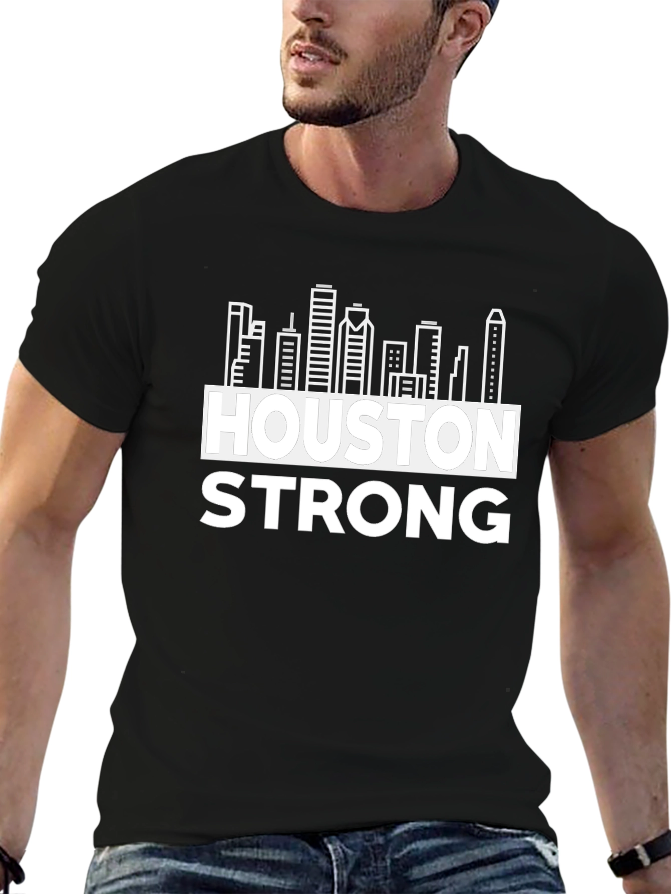 Houston Strong T-Shirt - City Skyline Design