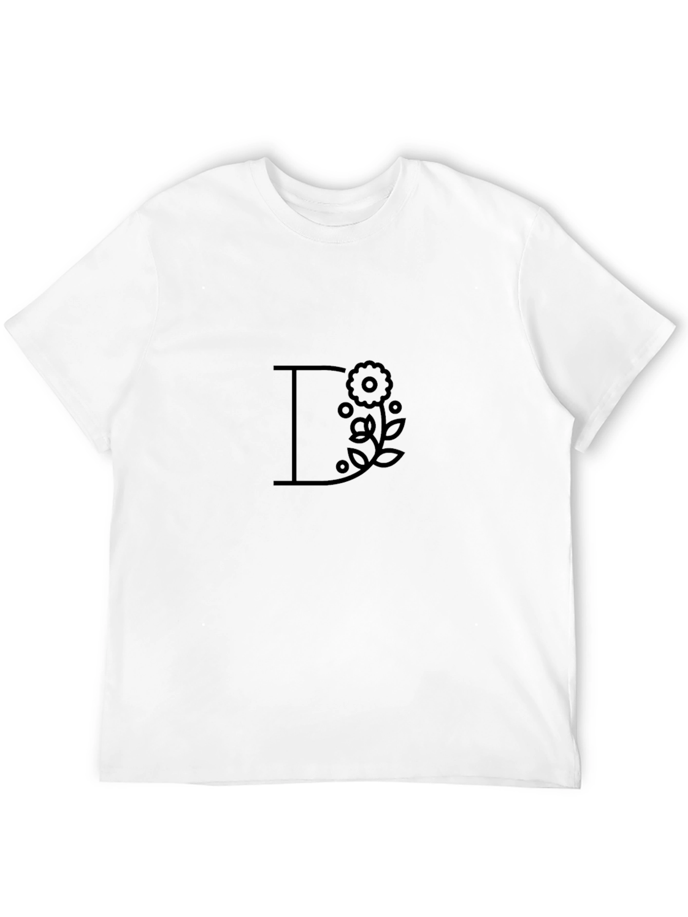Floral Letter T-Shirt - Stylish Casual Wear