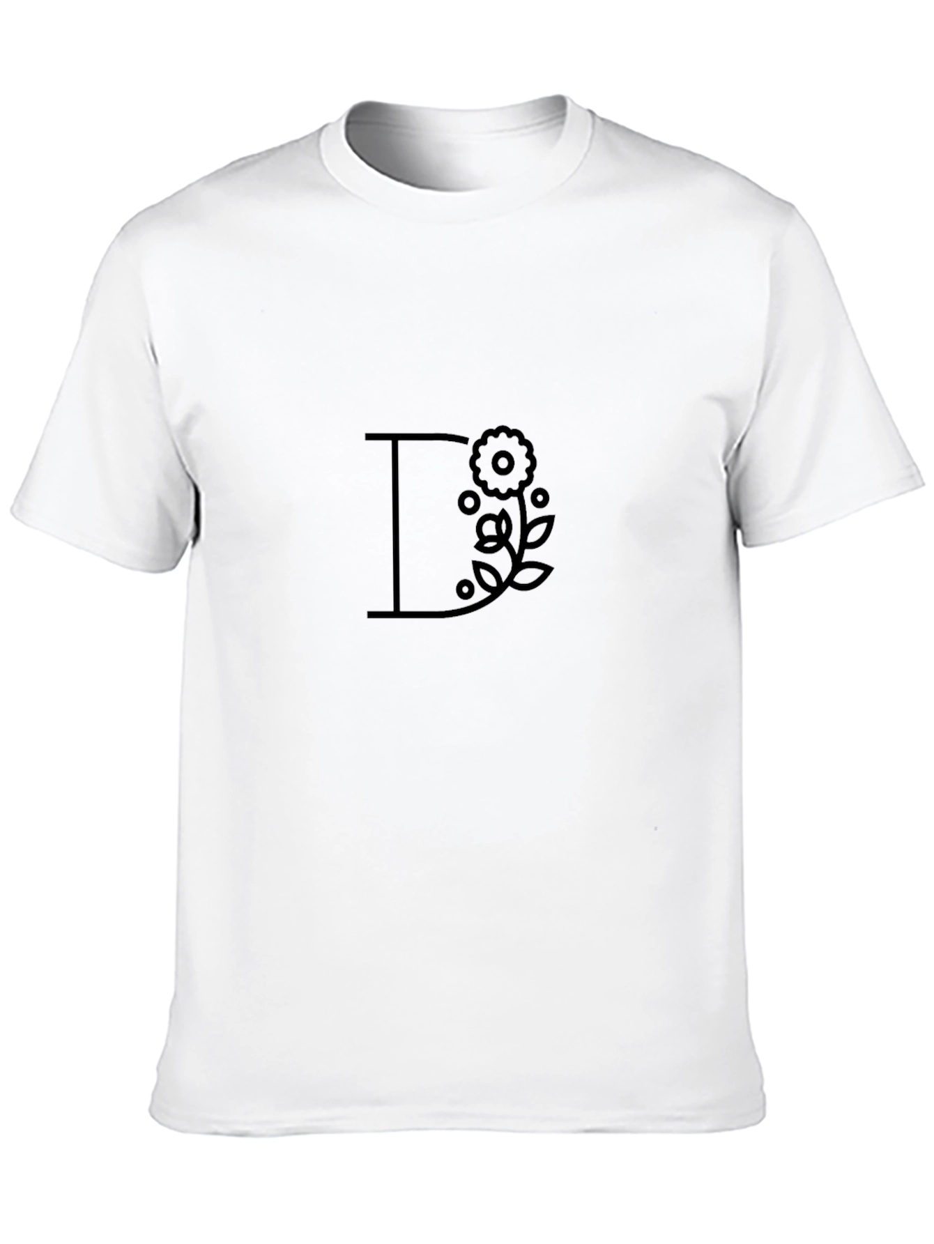 Floral Letter T-Shirt - Stylish Casual Wear