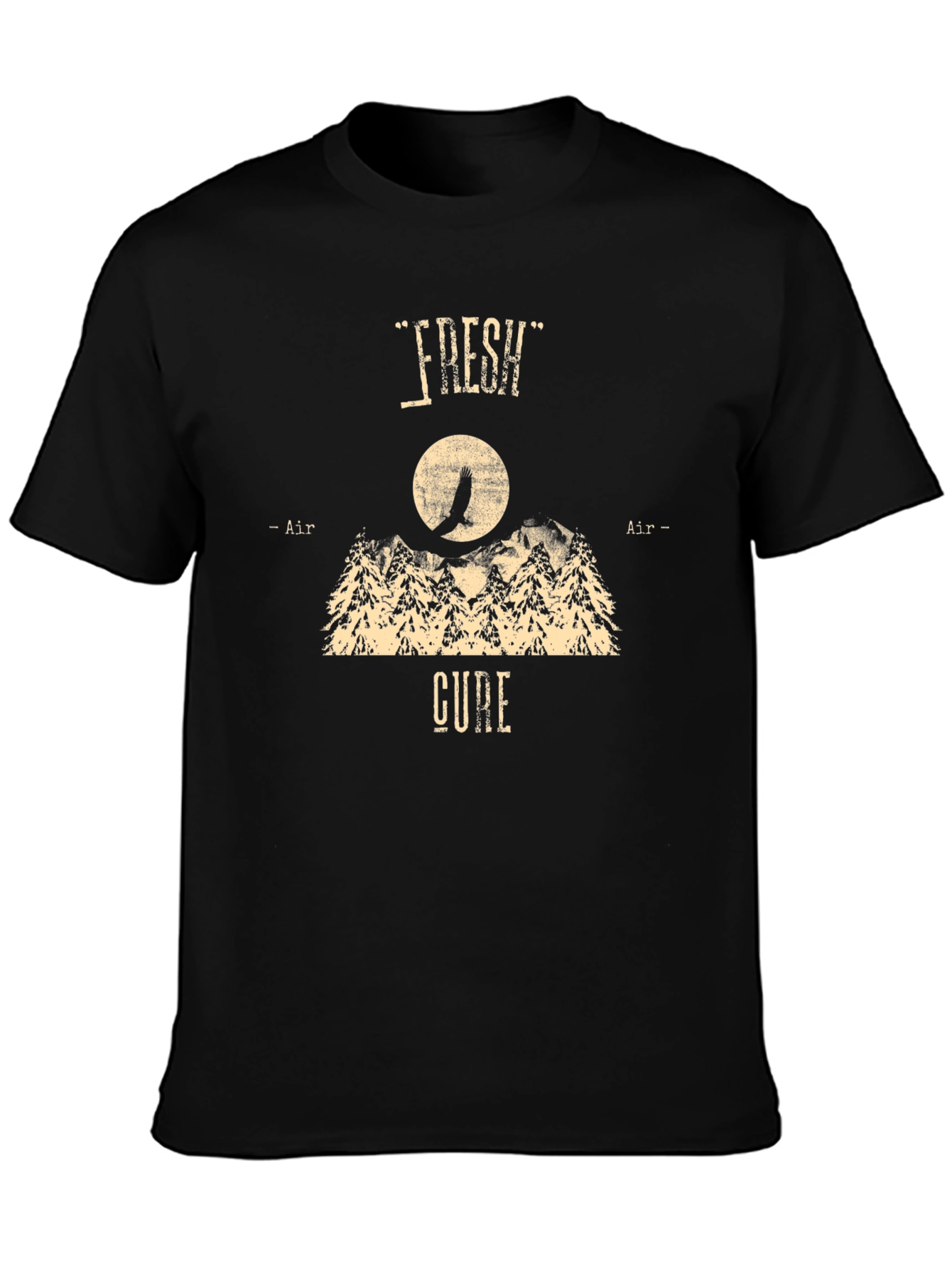 Fresh Air Cure Black Graphic Tee