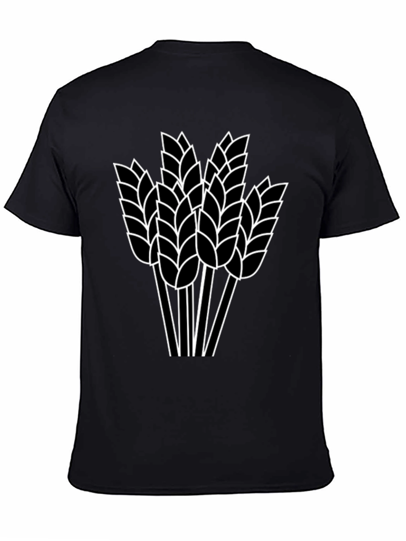 Wheat Graphic Black T-Shirt