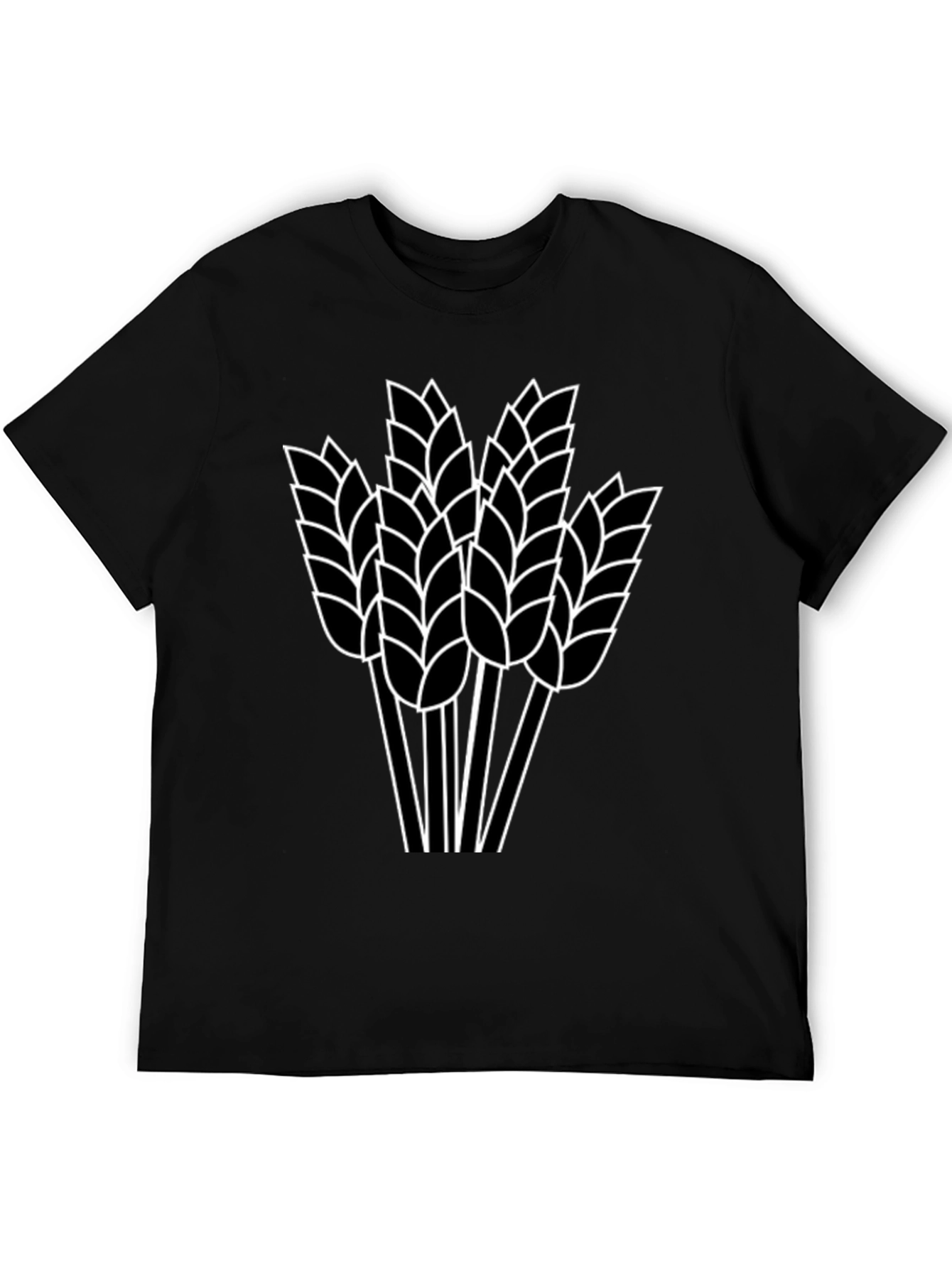 Wheat Graphic Black T-Shirt