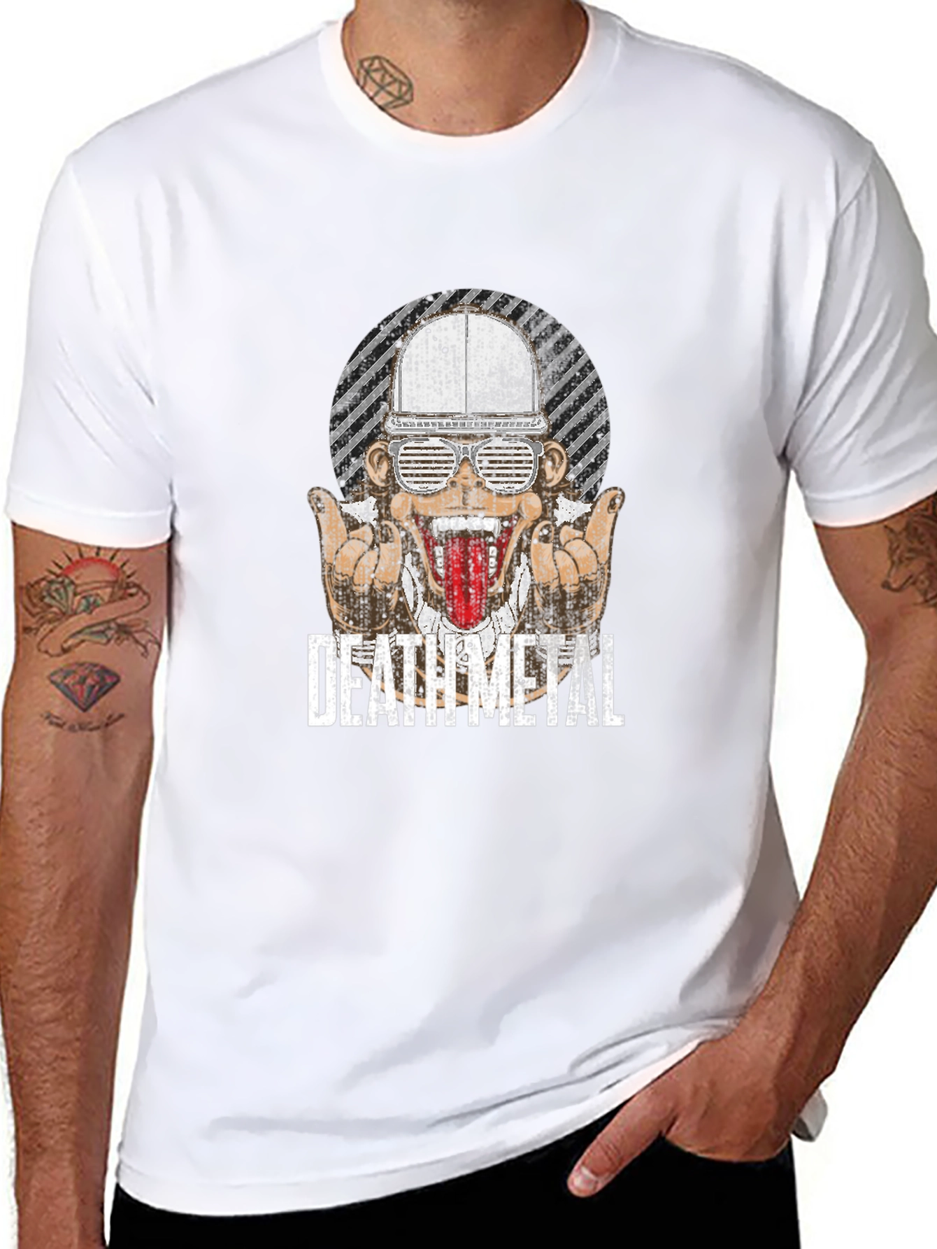 Death Metal Graphic T-Shirt - Edgy Design