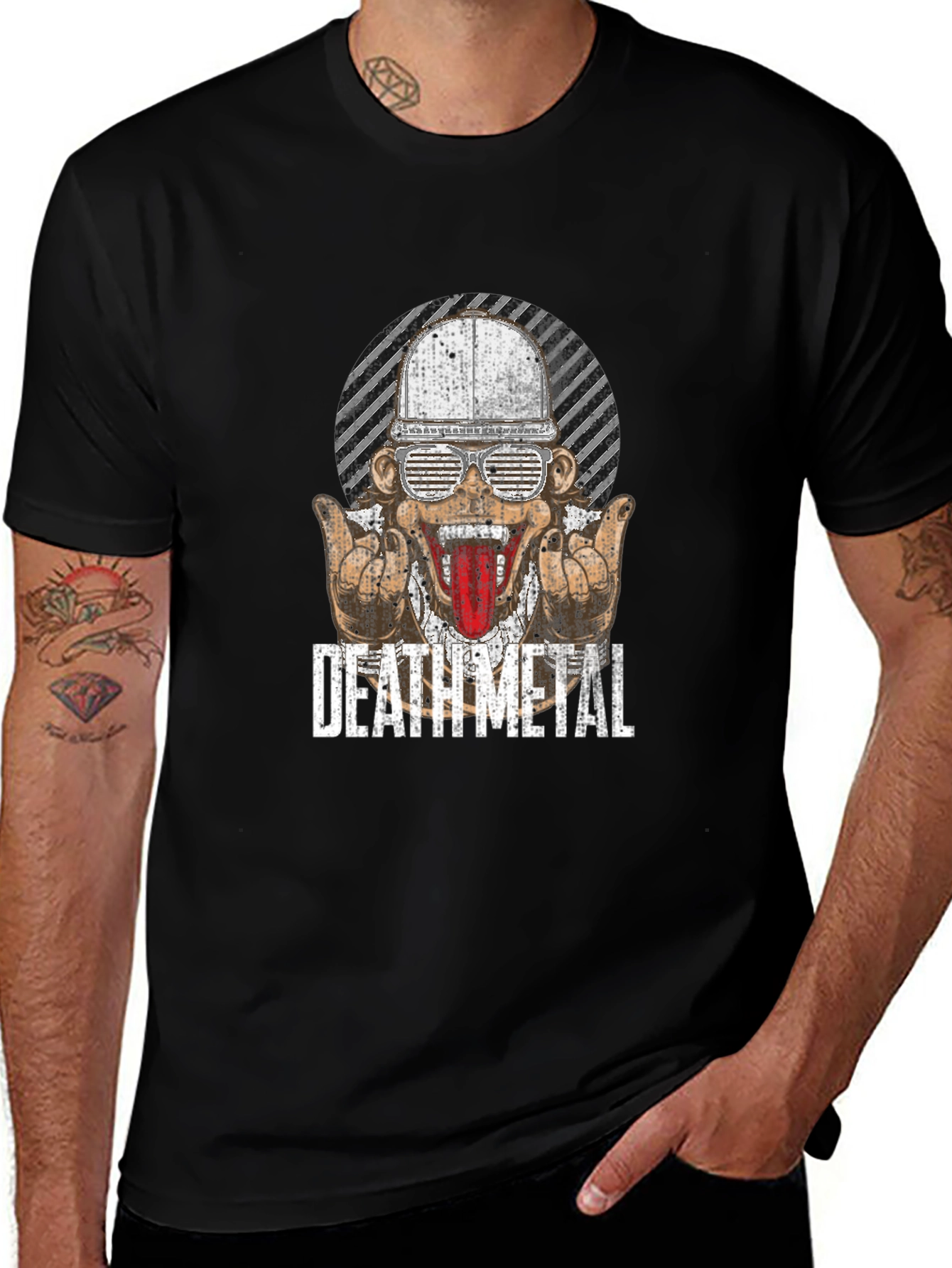 Death Metal Graphic T-Shirt - Edgy Design