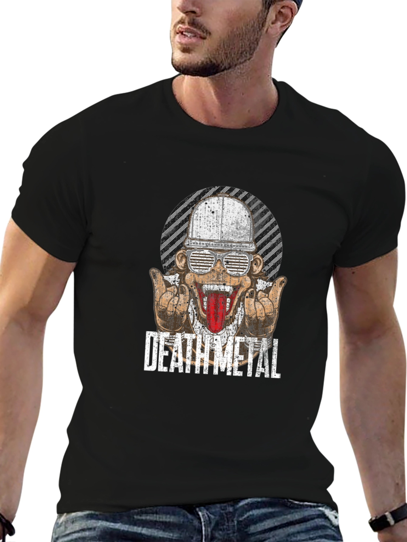 Death Metal Graphic T-Shirt - Edgy Design
