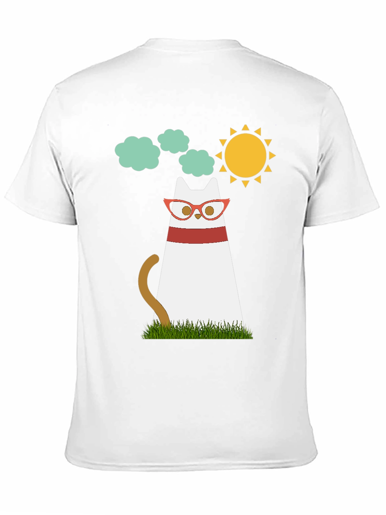 Cool Cat Tee - Cartoon Cat with Glasses T-Shirt
