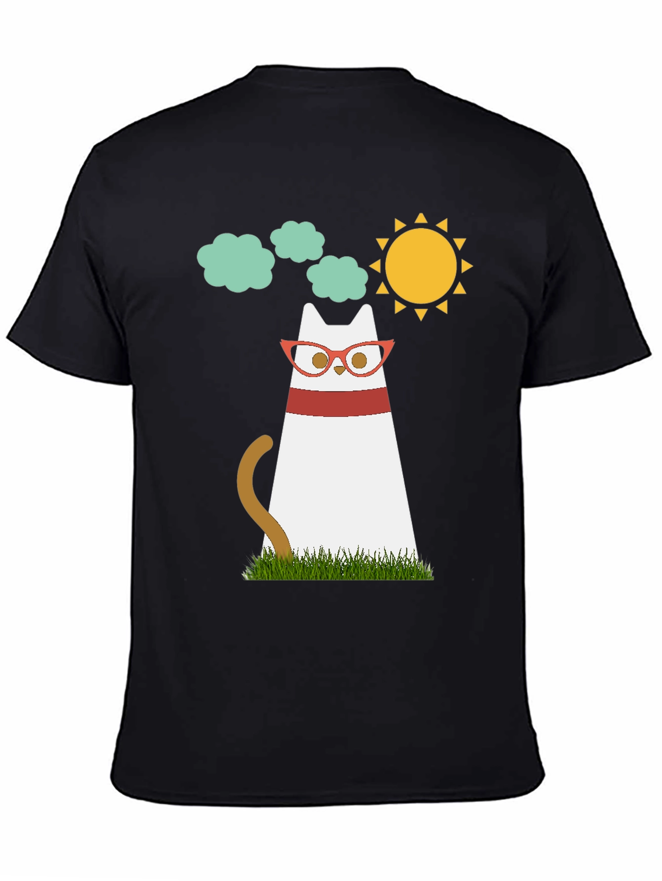 Cool Cat Tee - Cartoon Cat with Glasses T-Shirt
