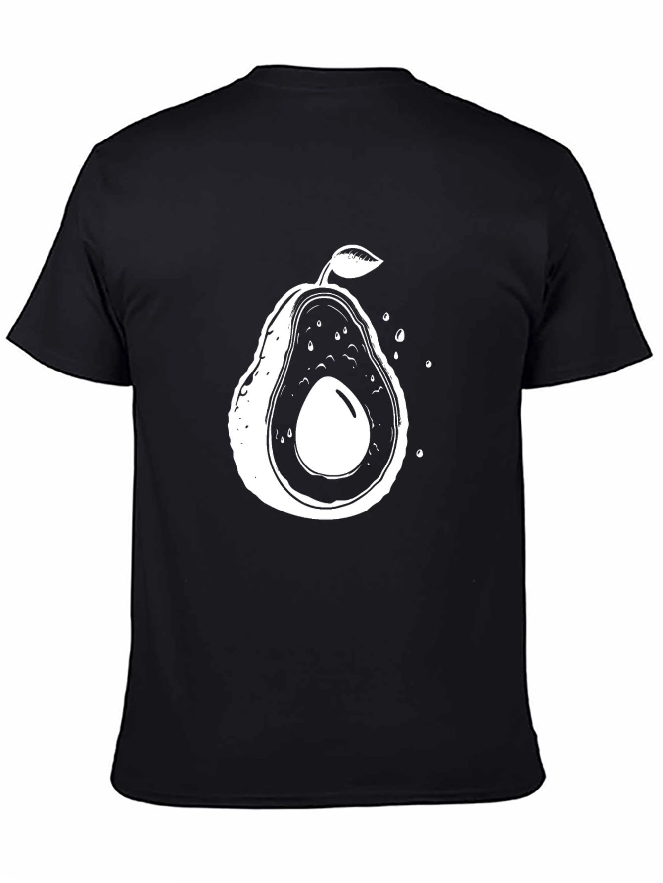 Avocado Graphic Tee - Unisex Casual Black T-Shirt