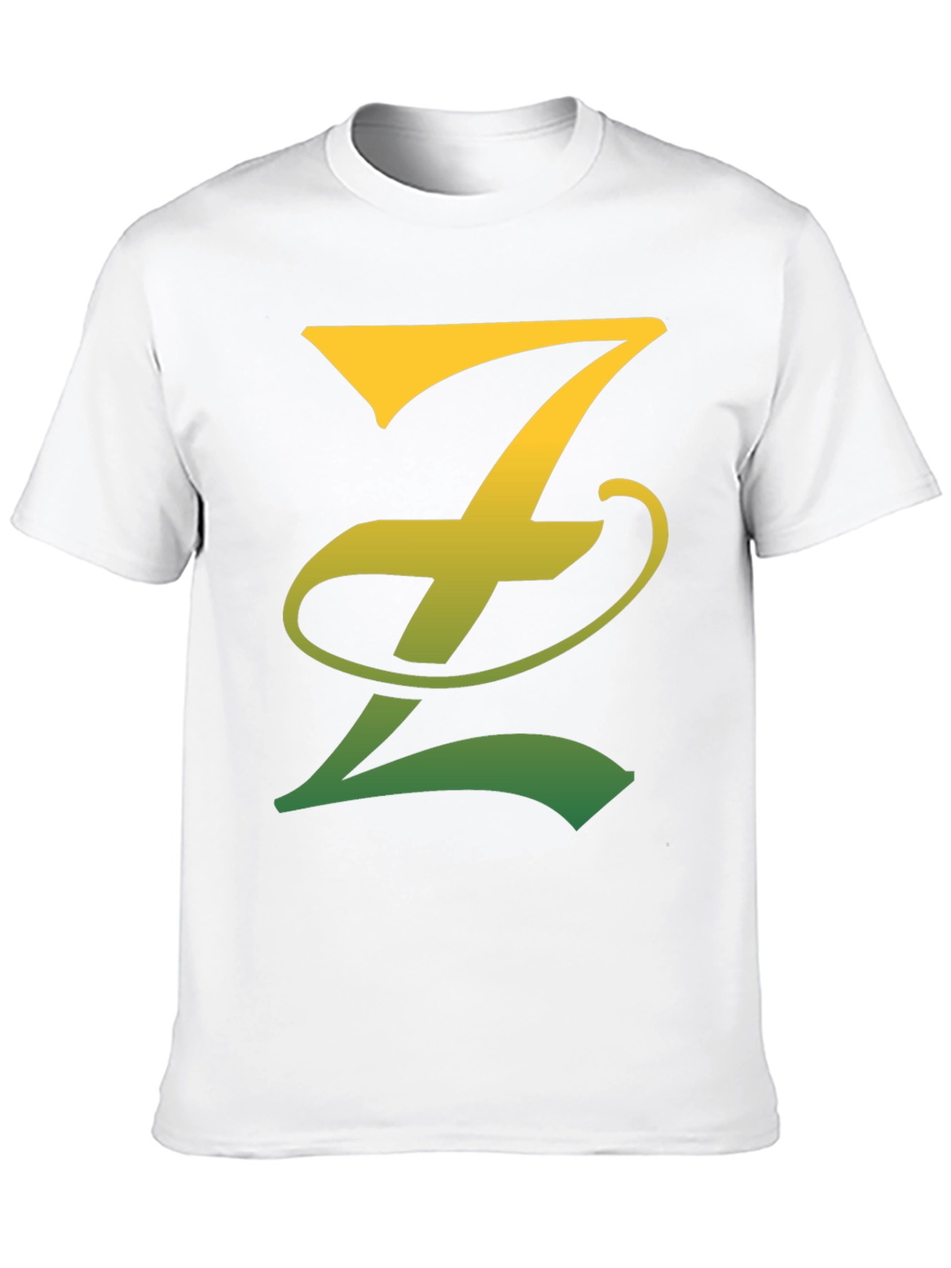 Gradient Z Letter Tee - Stylish Black T-Shirt