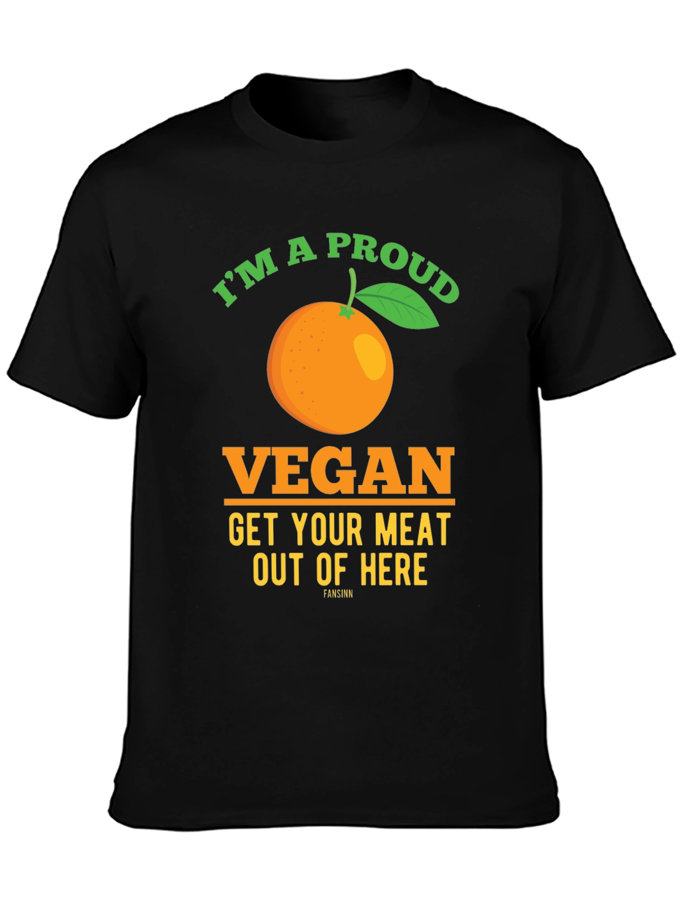 Proud Vegan T-Shirt - Orange Graphic Tee