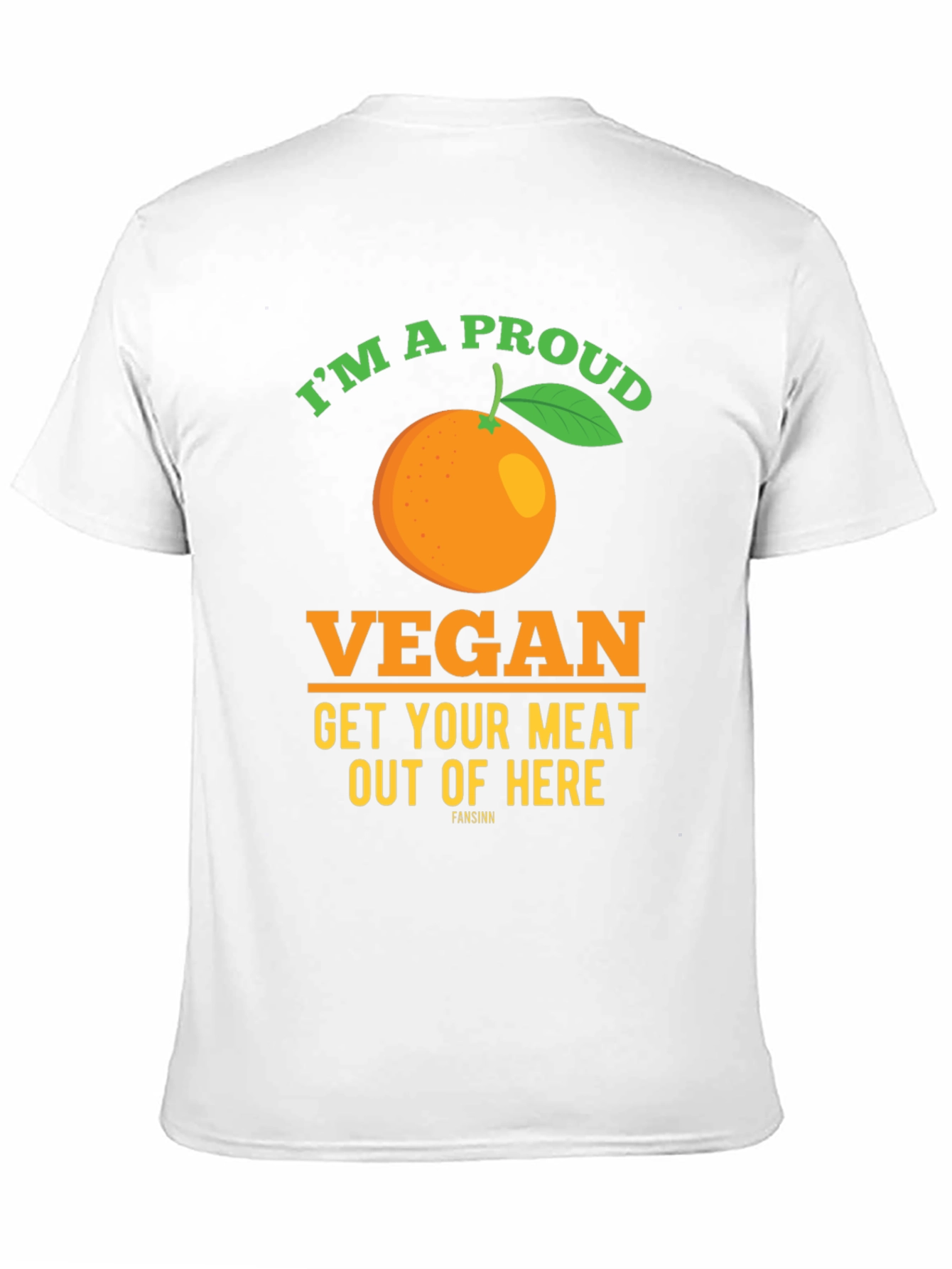 Proud Vegan T-Shirt - Orange Graphic Tee