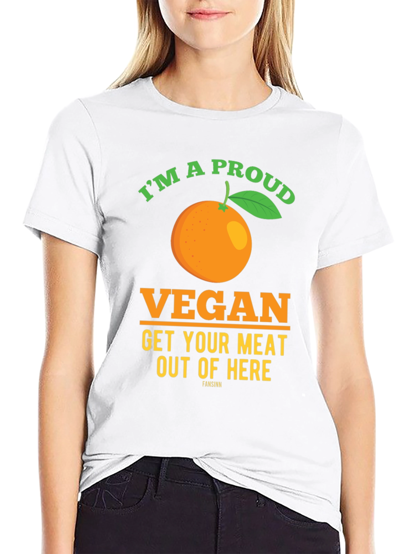 Proud Vegan T-Shirt - Orange Graphic Tee