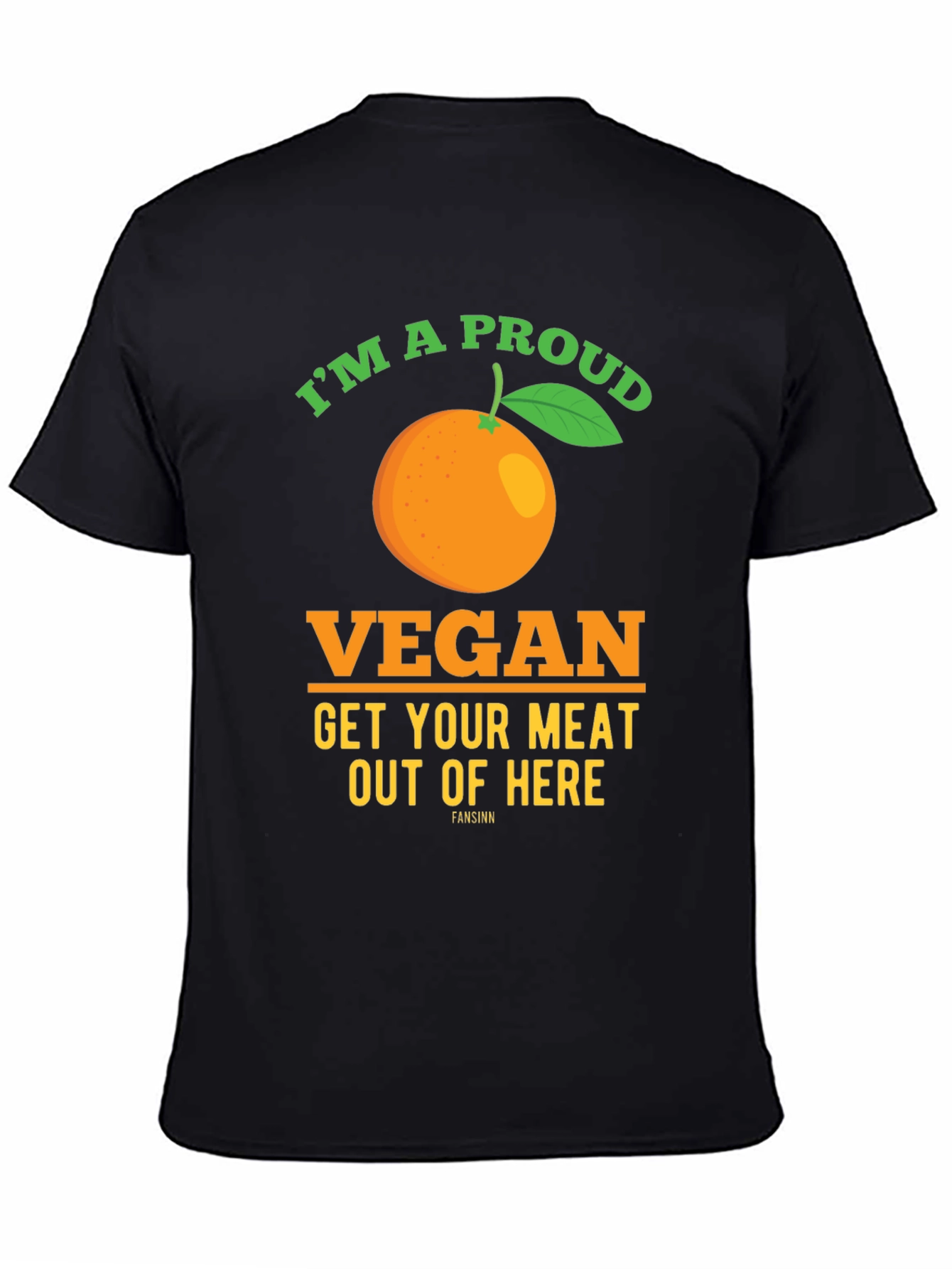 Proud Vegan T-Shirt - Orange Graphic Tee