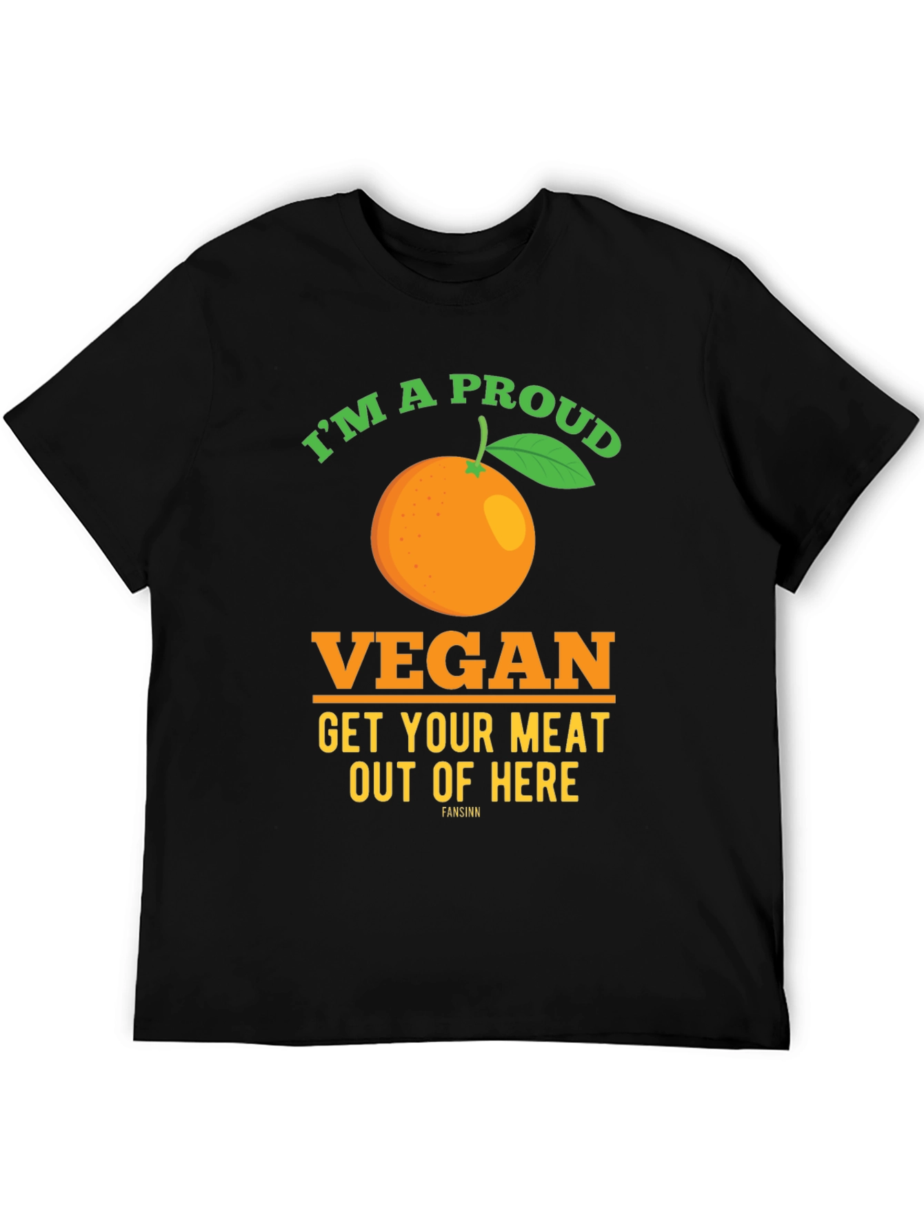 Proud Vegan T-Shirt - Orange Graphic Tee