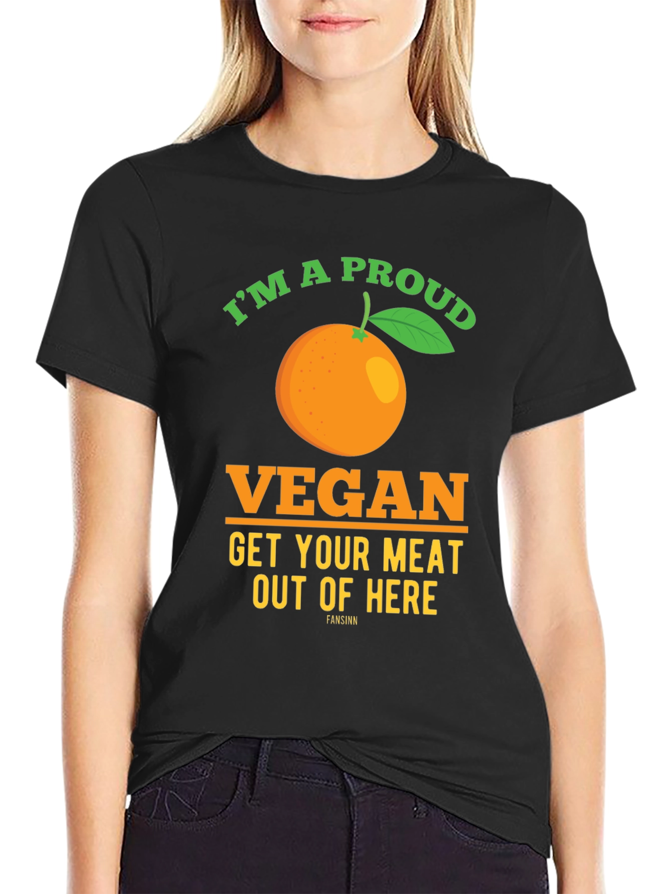 Proud Vegan T-Shirt - Orange Graphic Tee